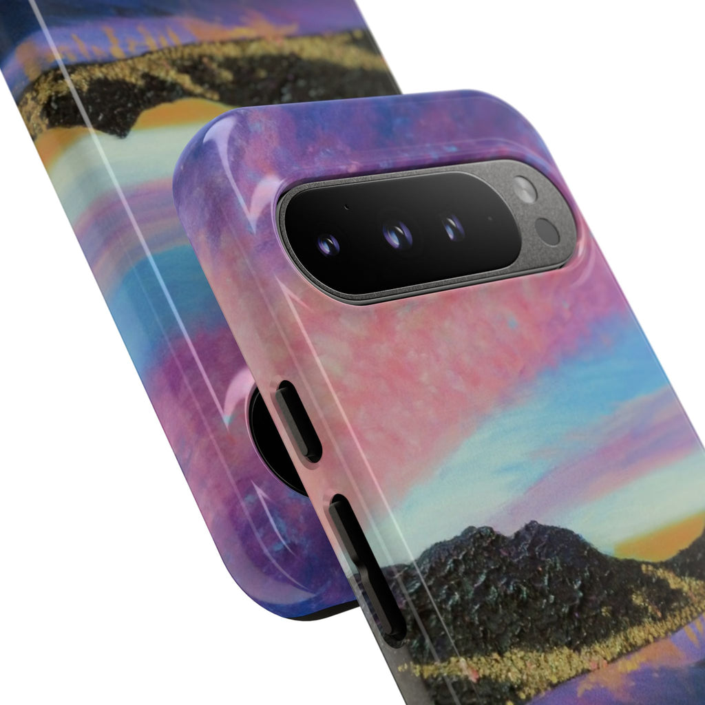 Sunset Mountain Landscape Phone Case — Colorful Sky Tough Case