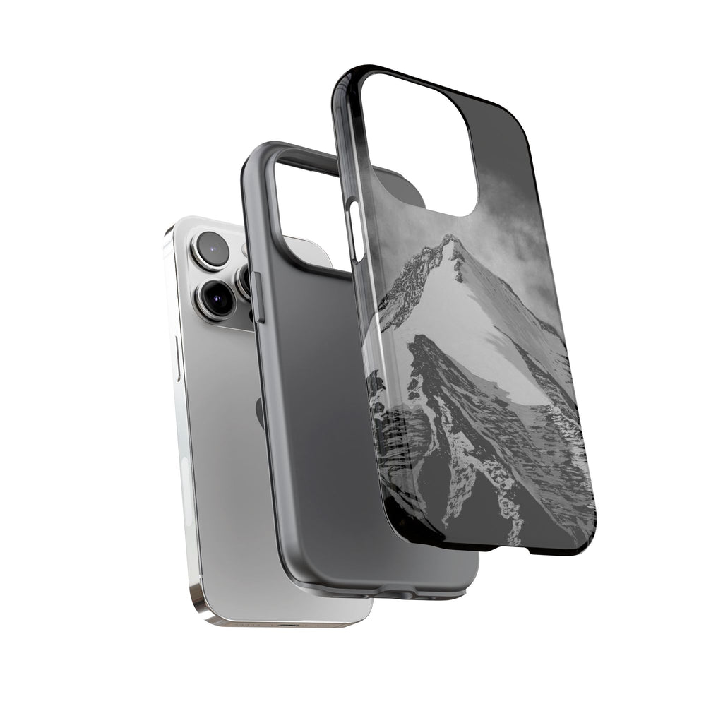 Mountain Peak Phone Case — Black & White Alpine Protective Case