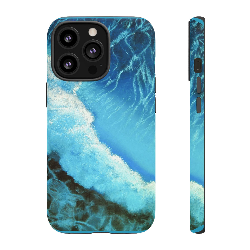 Ocean Wave Tough Phone Case — Blue Sea Water Protective Cover
