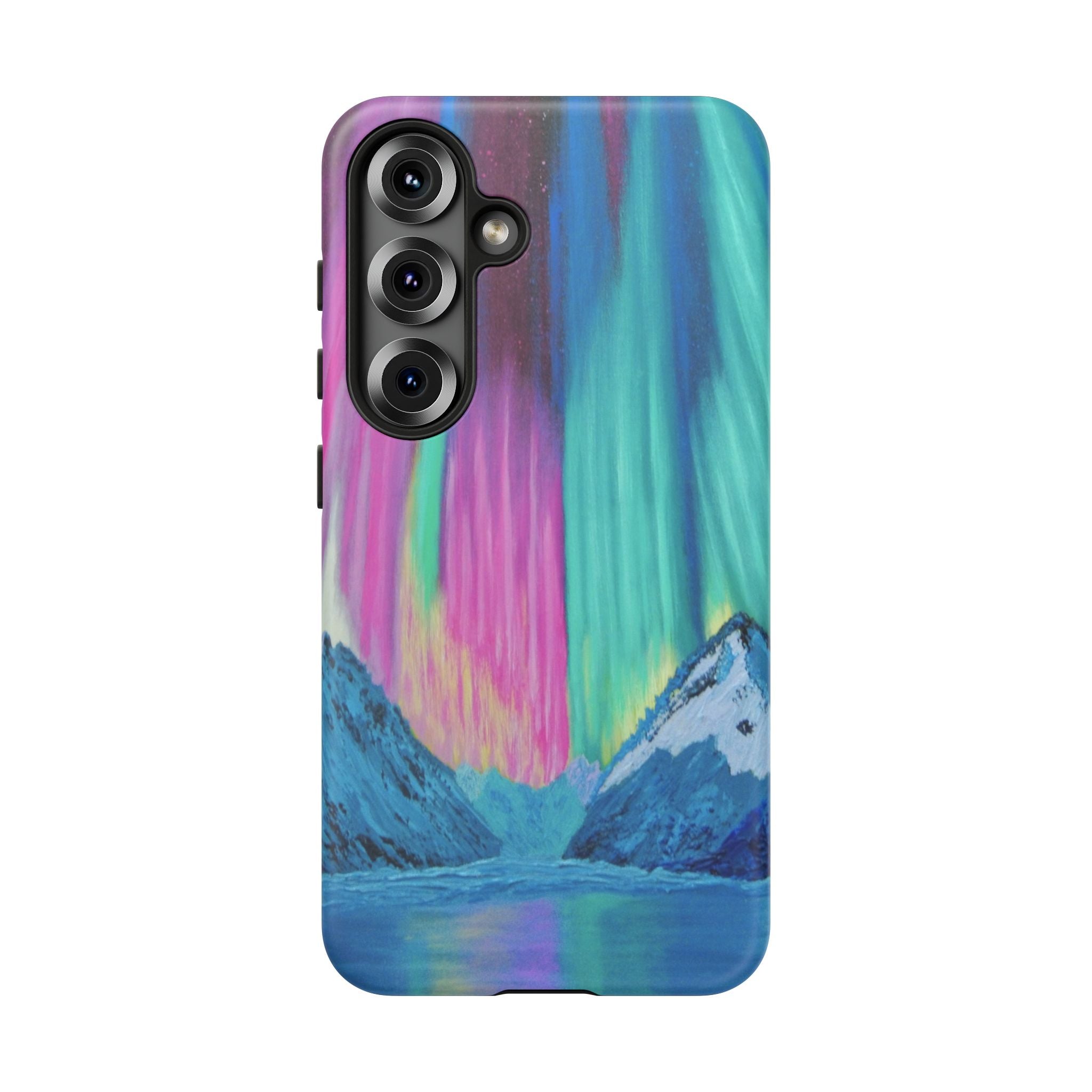Aurora Mountain Tough Phone Case — Northern Lights Protective iPhone Cover