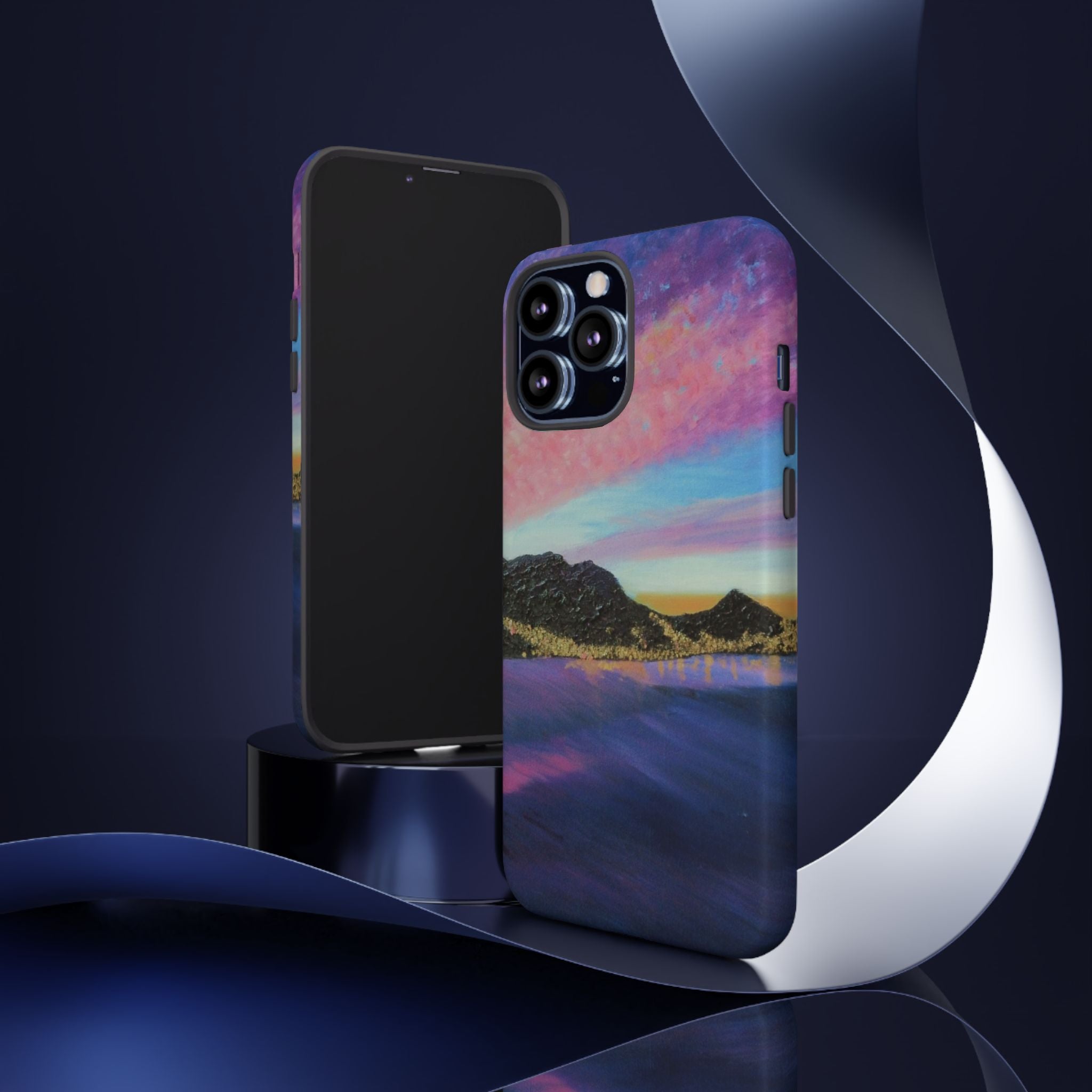 Sunset Mountain Landscape Phone Case — Colorful Sky Tough Case