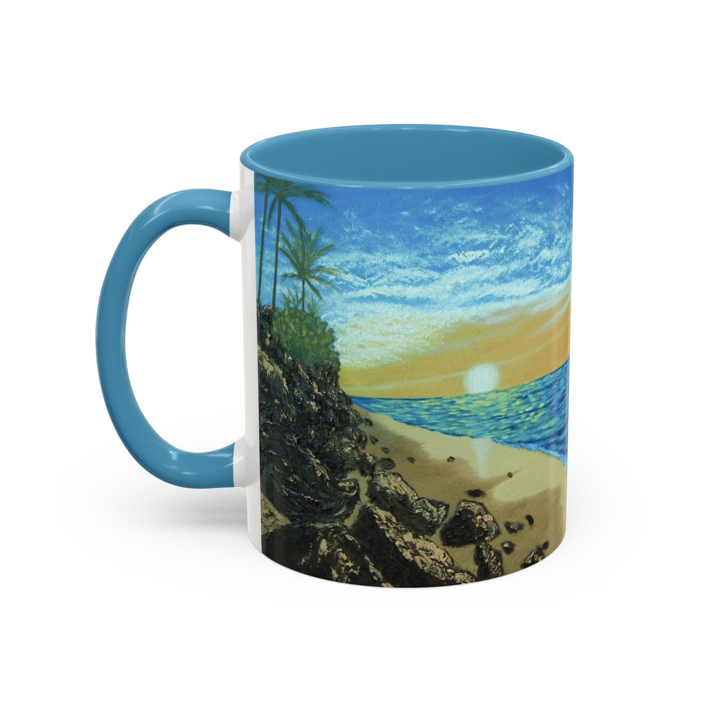 Coastal Sunrise Coffee Mug — Ocean Beach Scenic Accent Mug