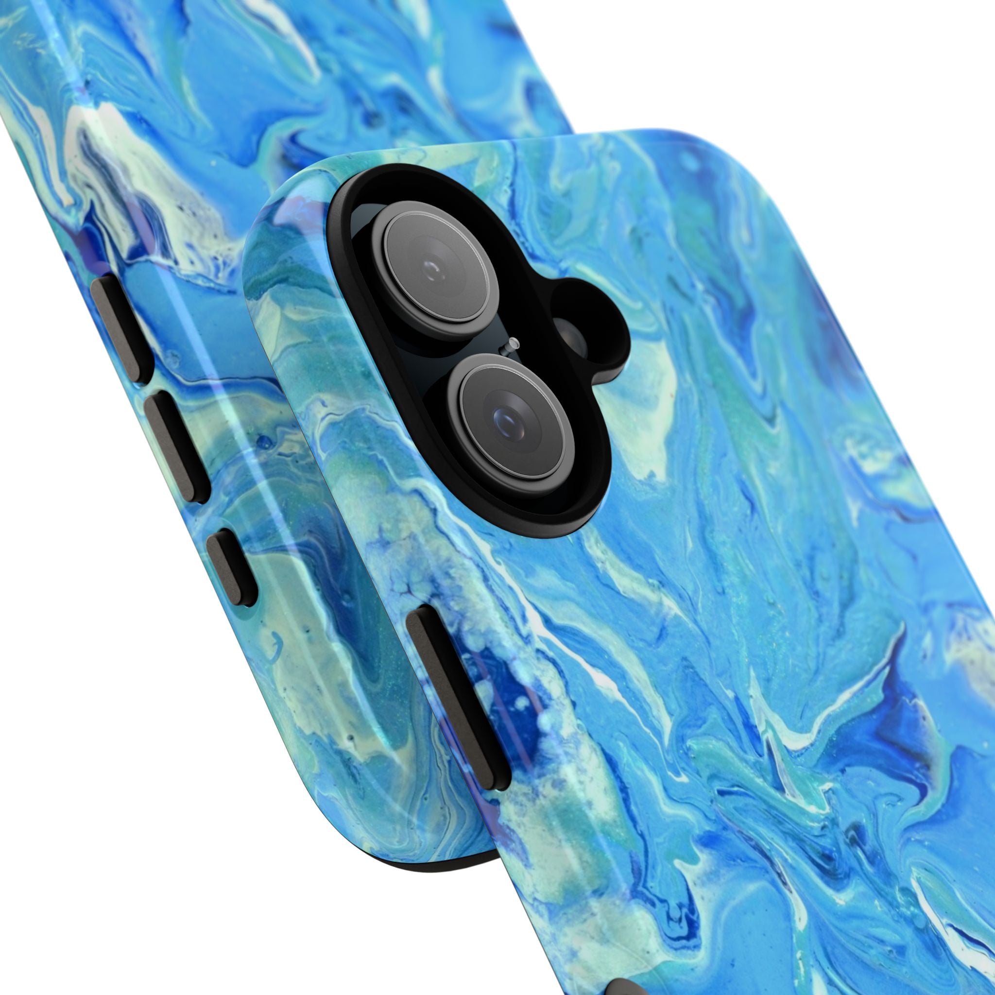Blue Marble Tough Phone Case — Ocean Swirl Protective iPhone Cover