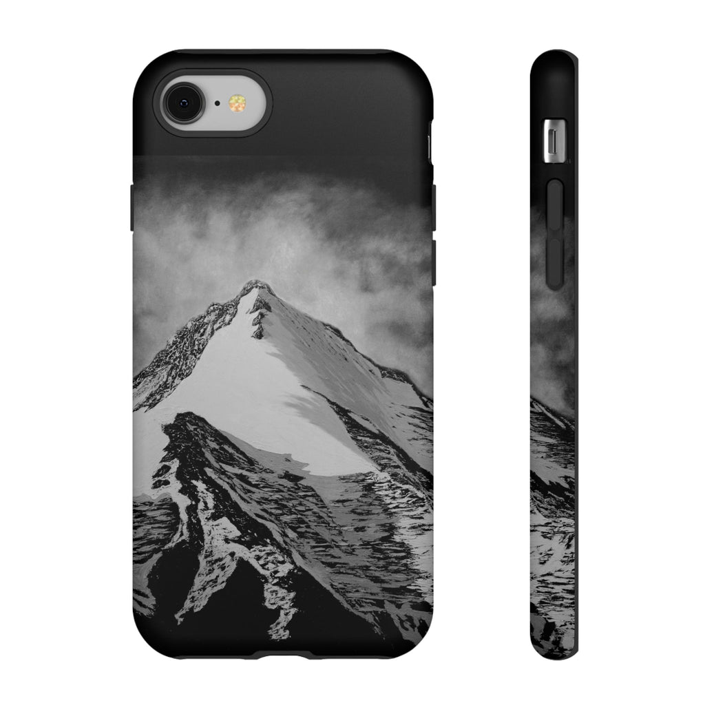 Mountain Peak Phone Case — Black & White Alpine Protective Case