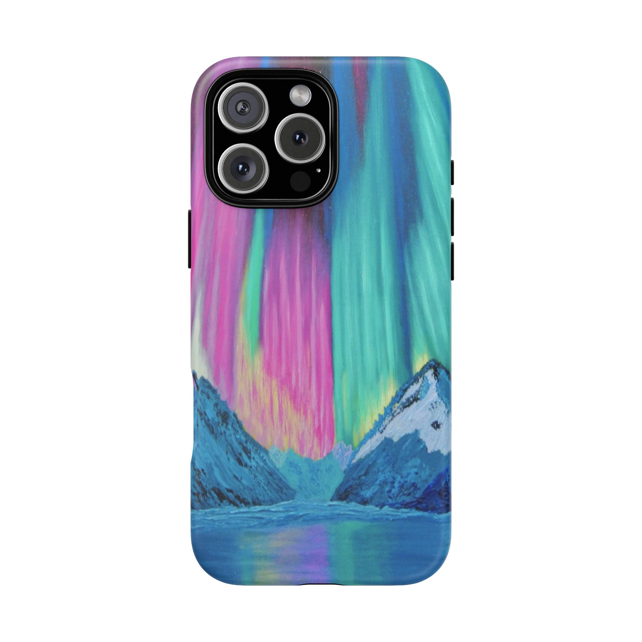 Aurora Mountain Tough Phone Case — Northern Lights Protective iPhone Cover