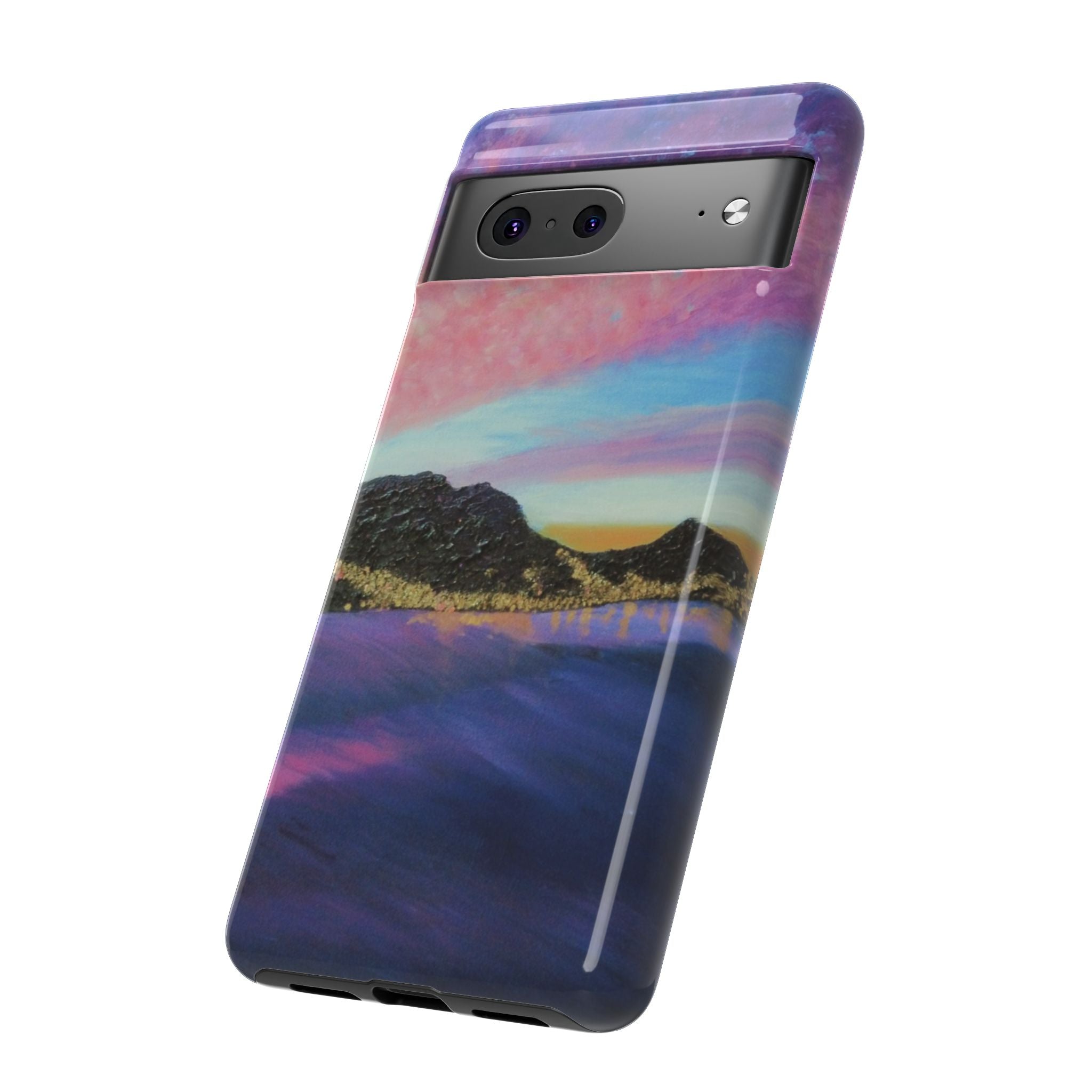 Sunset Mountain Landscape Phone Case — Colorful Sky Tough Case
