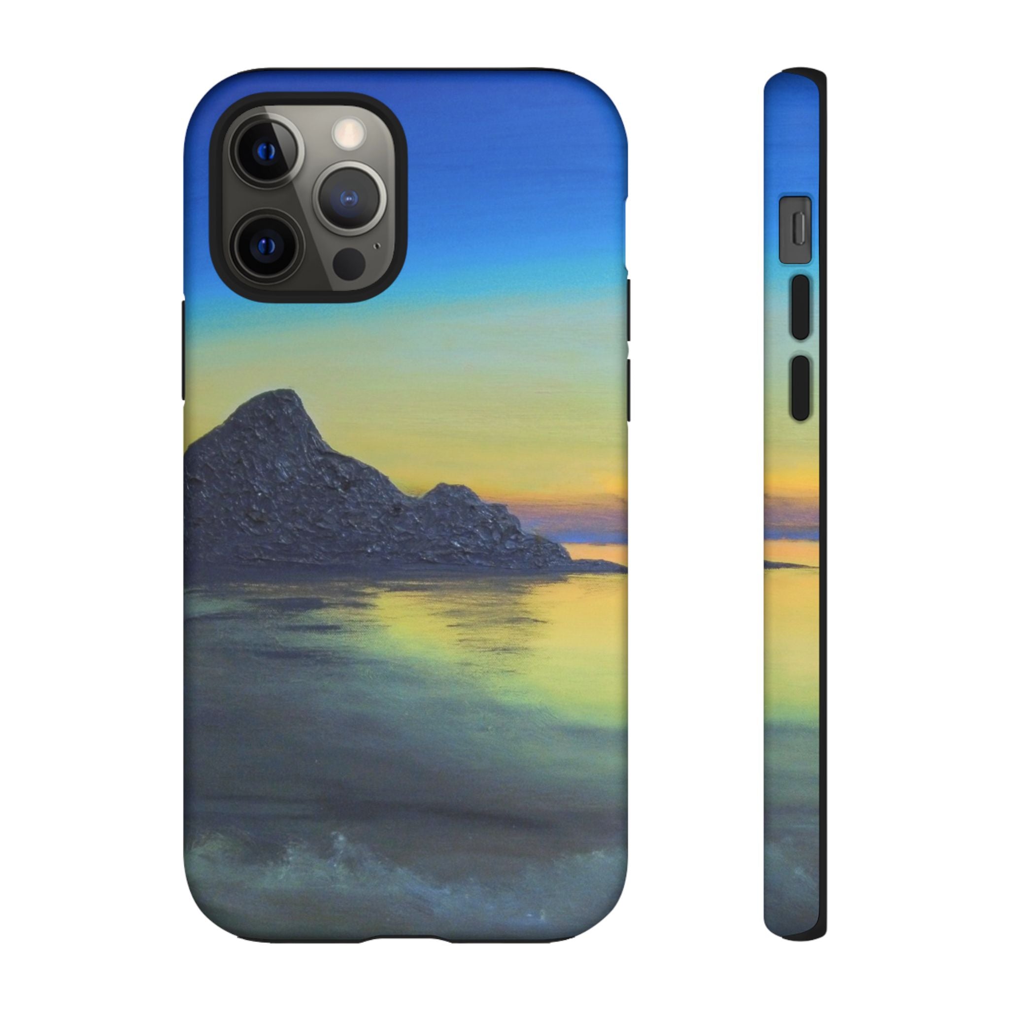 Sunset Cove Phone Case — Durable Protective Tough Case with Tranquil Beach Landscape