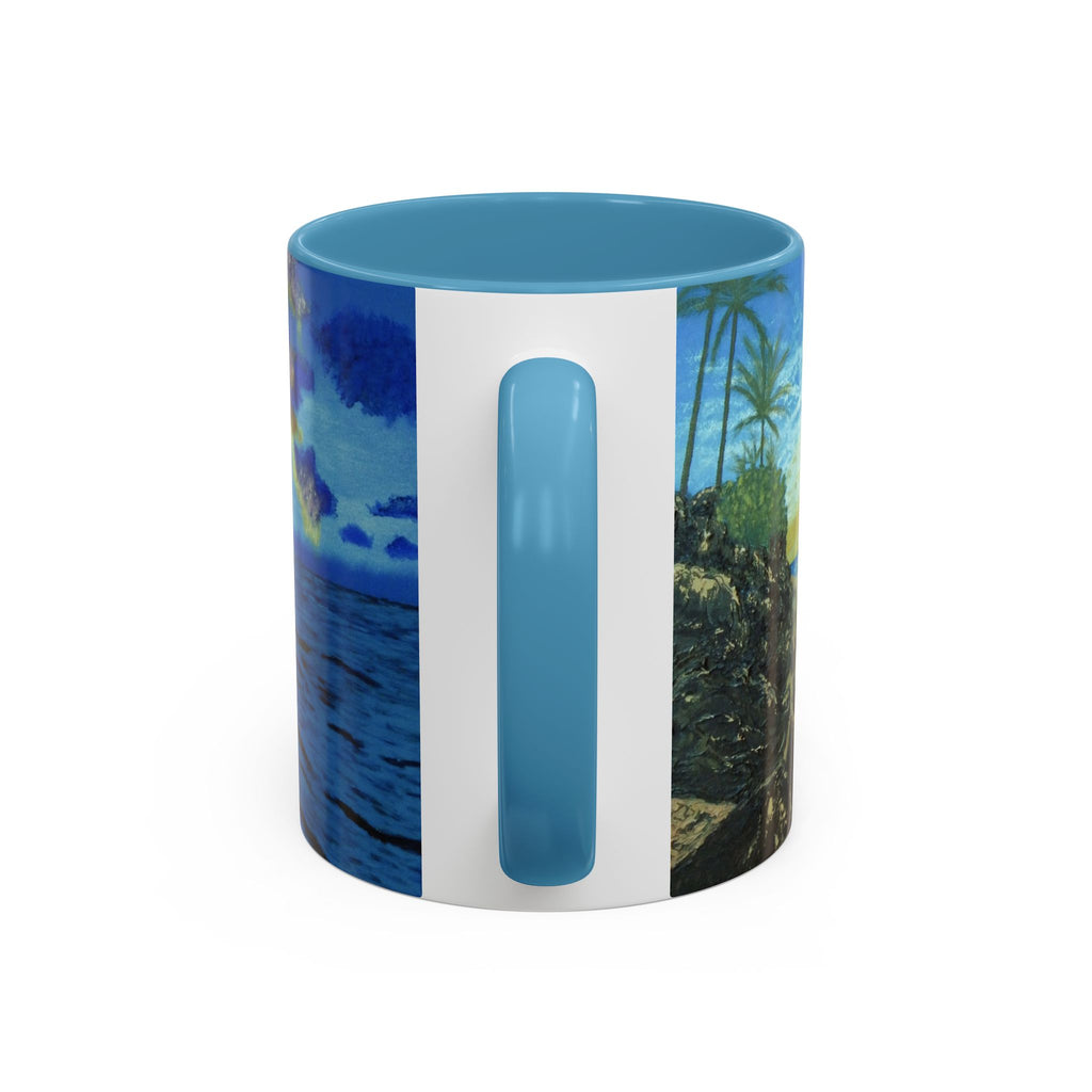Coastal Sunrise Coffee Mug — Ocean Beach Scenic Accent Mug