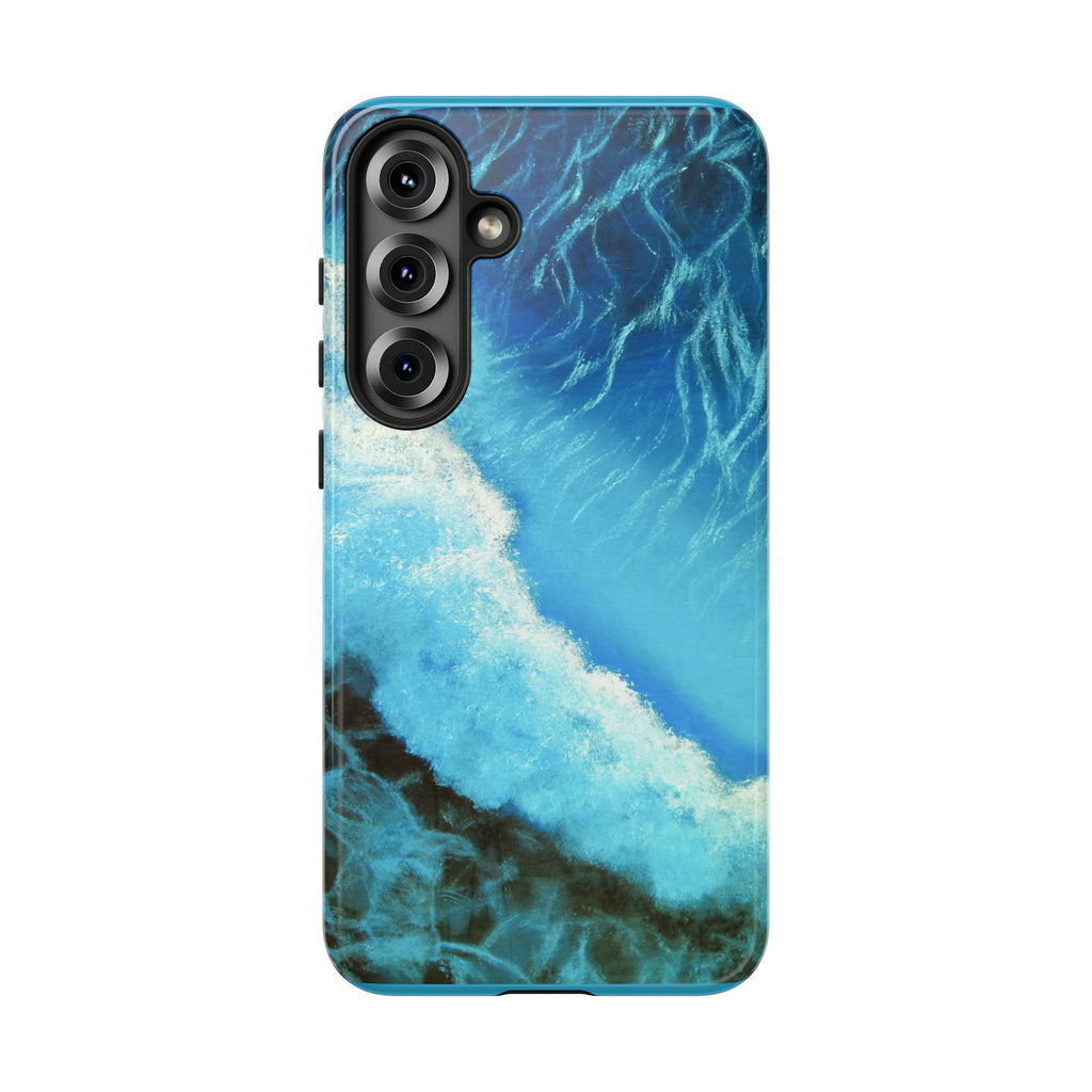 Ocean Wave Tough Phone Case — Blue Sea Water Protective Cover