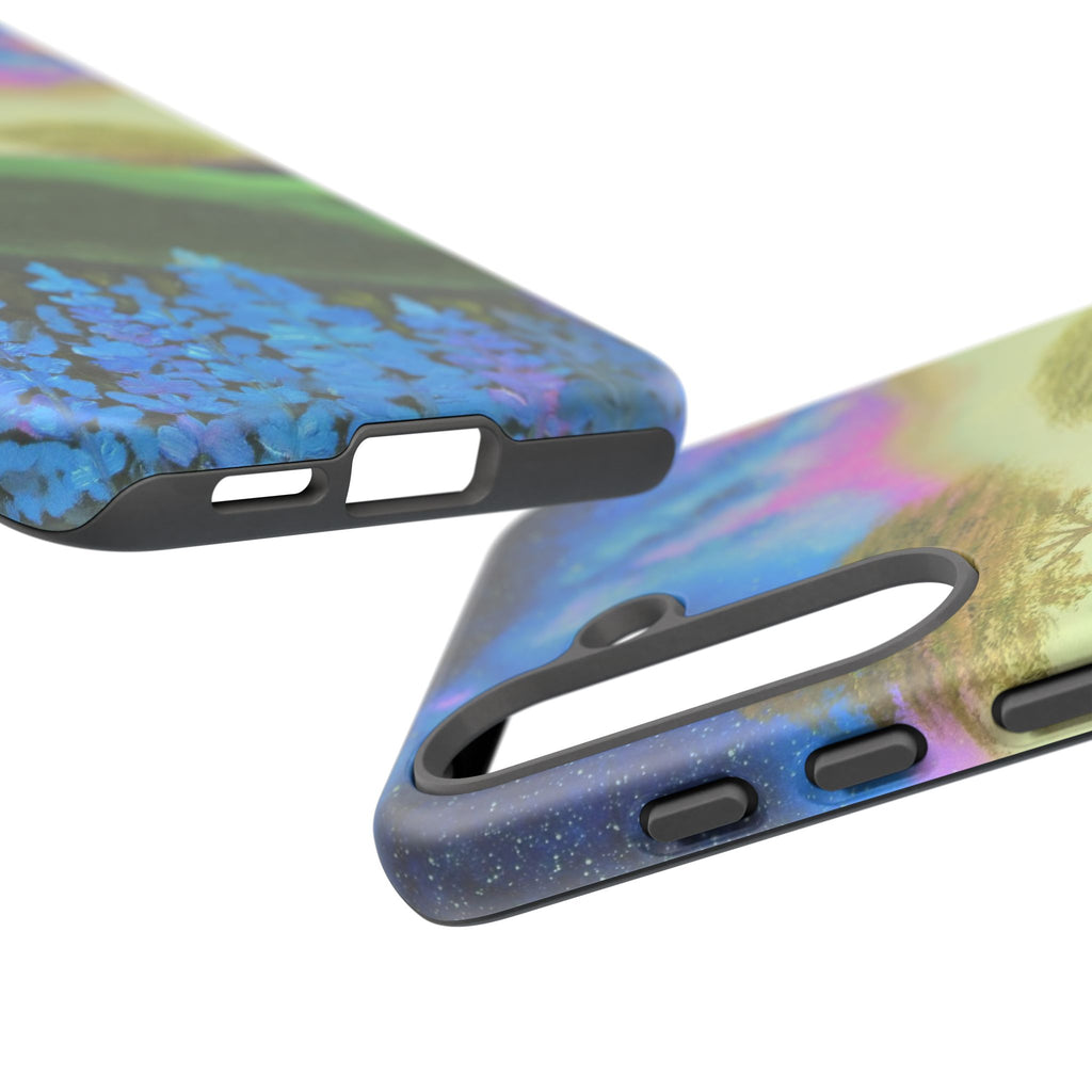 Aurora Nightscape Phone Case — Galaxy Meadow Protective Case