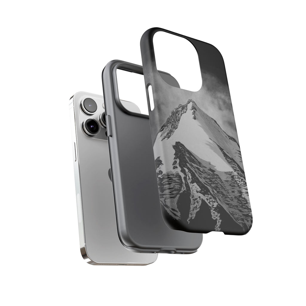 Mountain Peak Phone Case — Black & White Alpine Protective Case