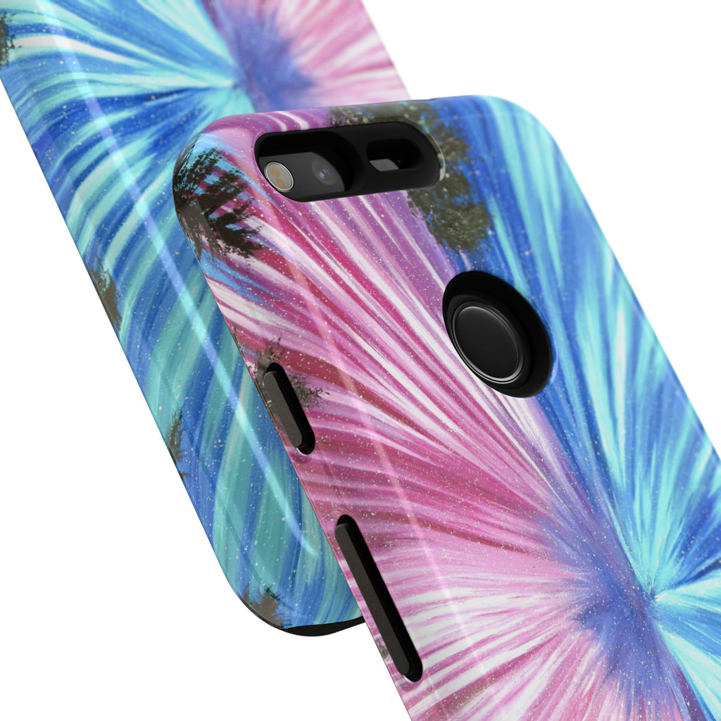 Phone Case — Pink & Blue Burst Tough Protective Case