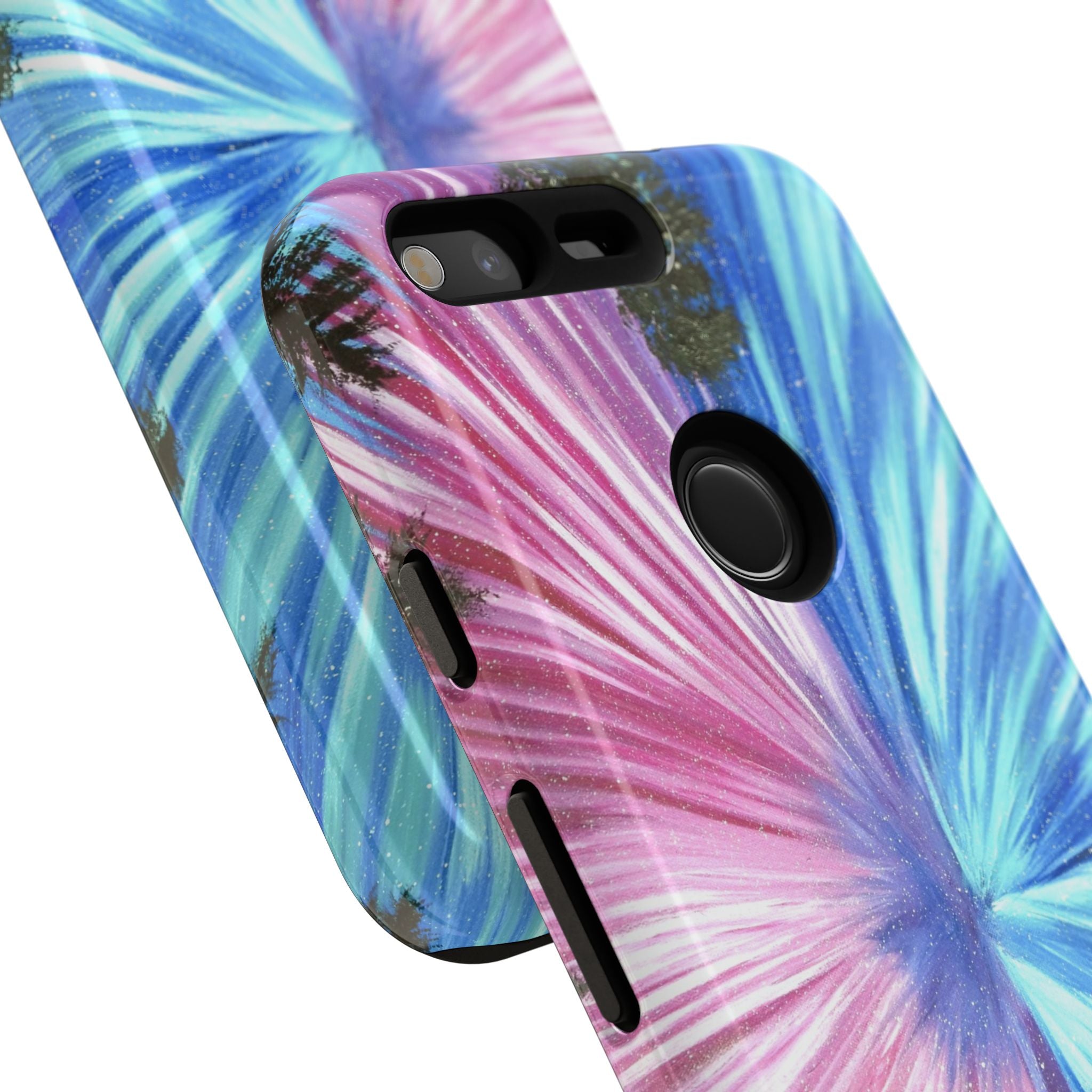 Phone Case — Pink & Blue Burst Tough Protective Case