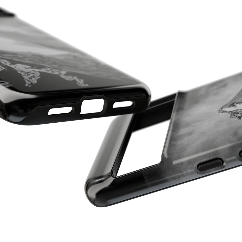 Mountain Peak Phone Case — Black & White Alpine Protective Case