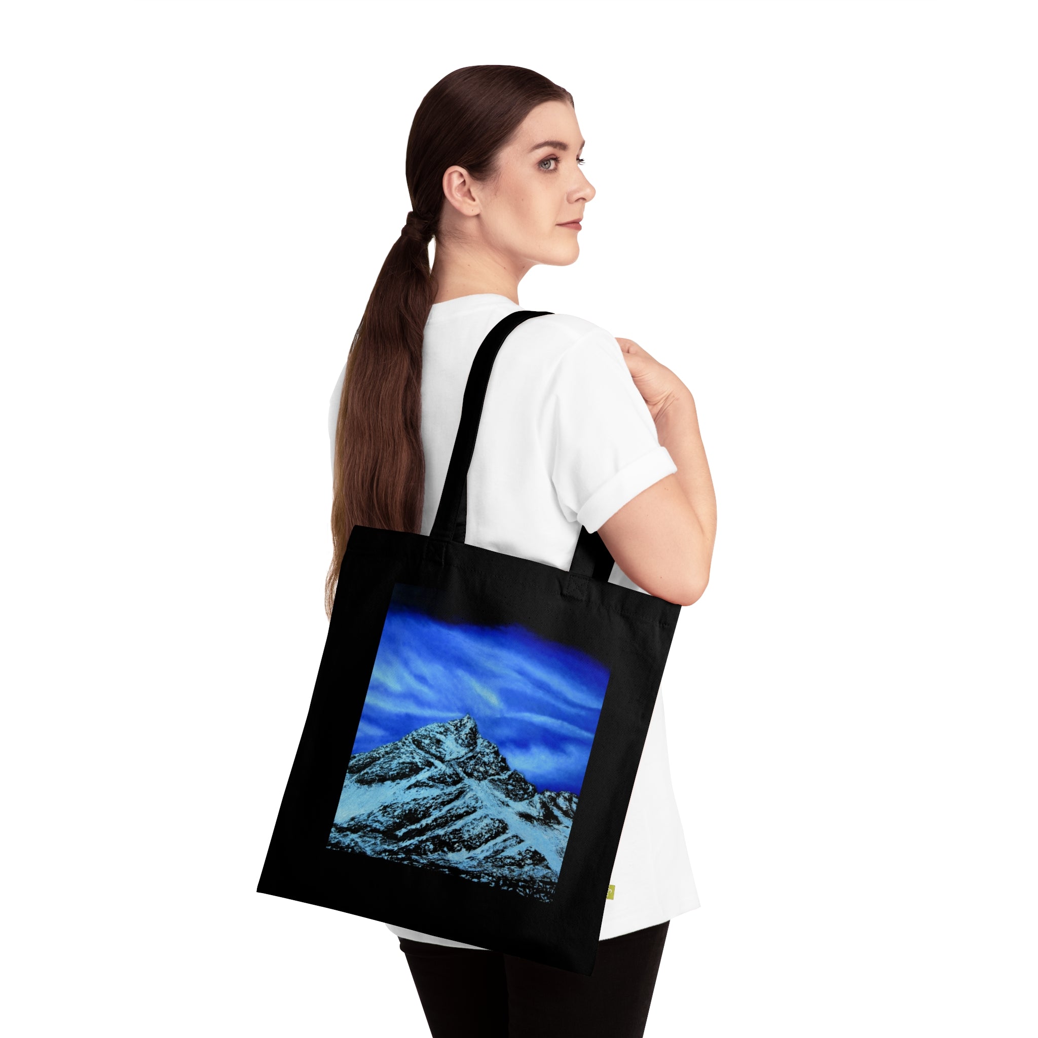 Mountain Night Tote Bag — Organic Cotton Beach & Market Bag