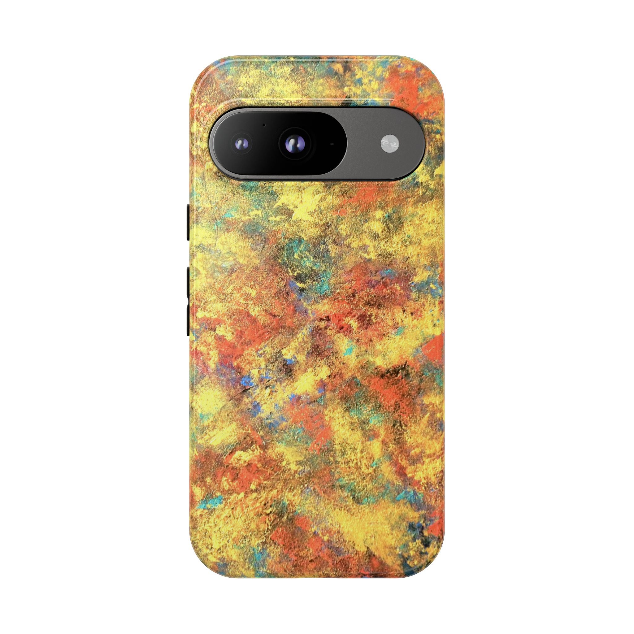 Abstract Autumn Marble Phone Case — Protective iPhone Cover with Warm Fall Colors