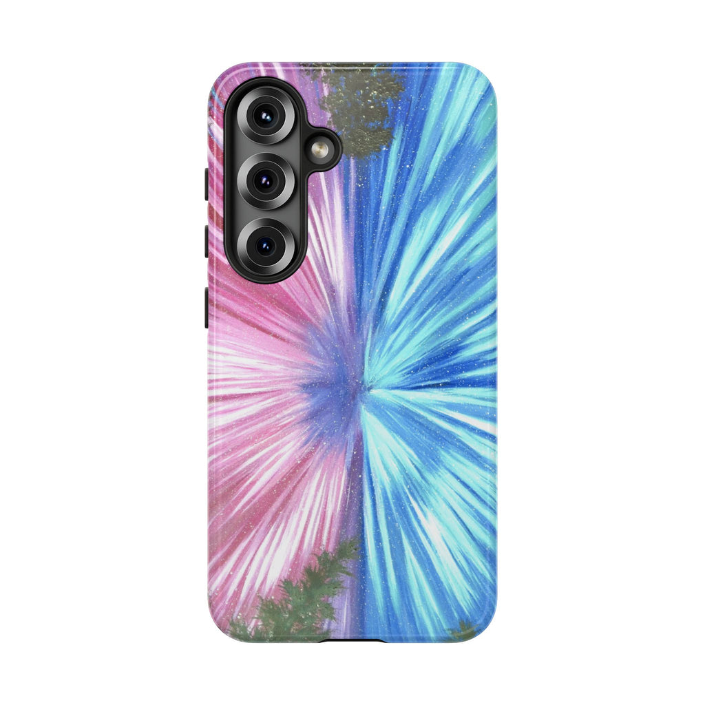 Phone Case — Pink & Blue Burst Tough Protective Case