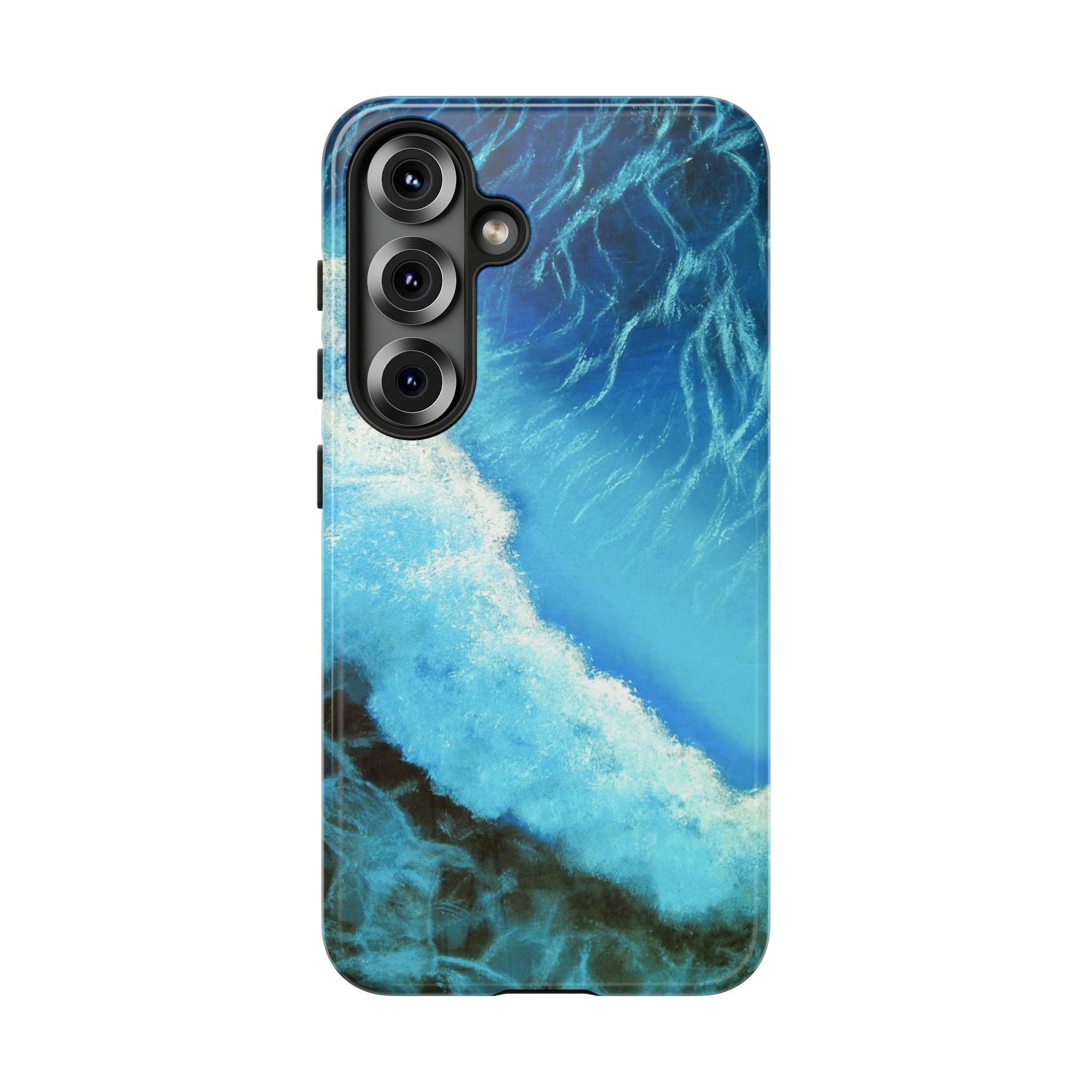 Ocean Wave Tough Phone Case — Blue Sea Water Protective Cover