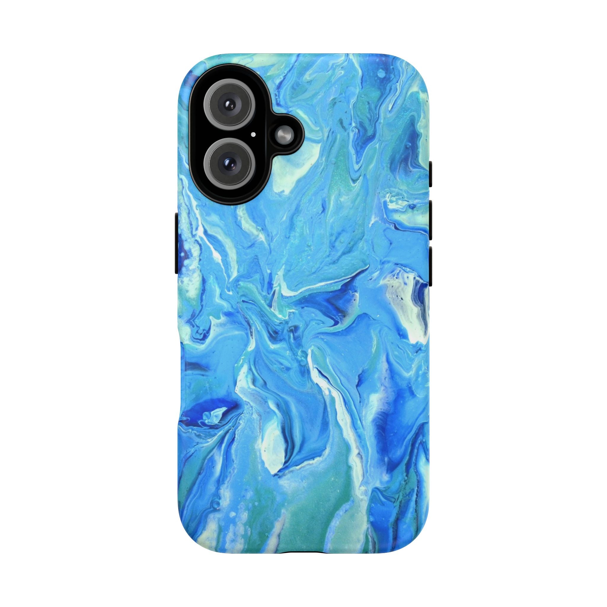 Blue Marble Tough Phone Case — Ocean Swirl Protective iPhone Cover