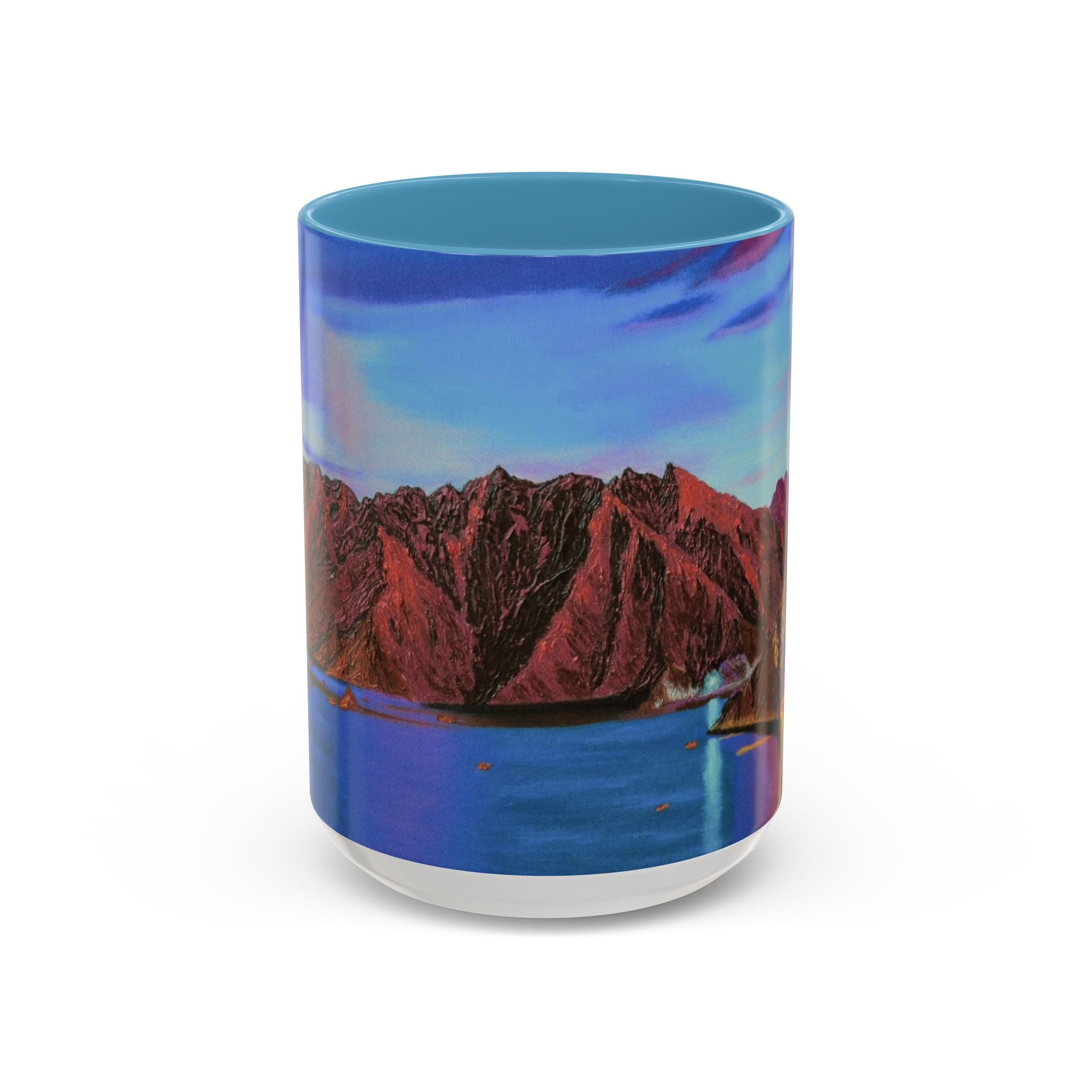 Scenic Mountain Lake Accent Coffee Mug