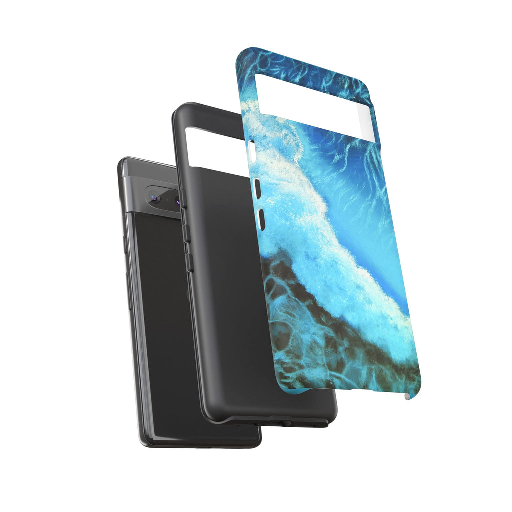 Ocean Wave Tough Phone Case — Blue Sea Water Protective Cover