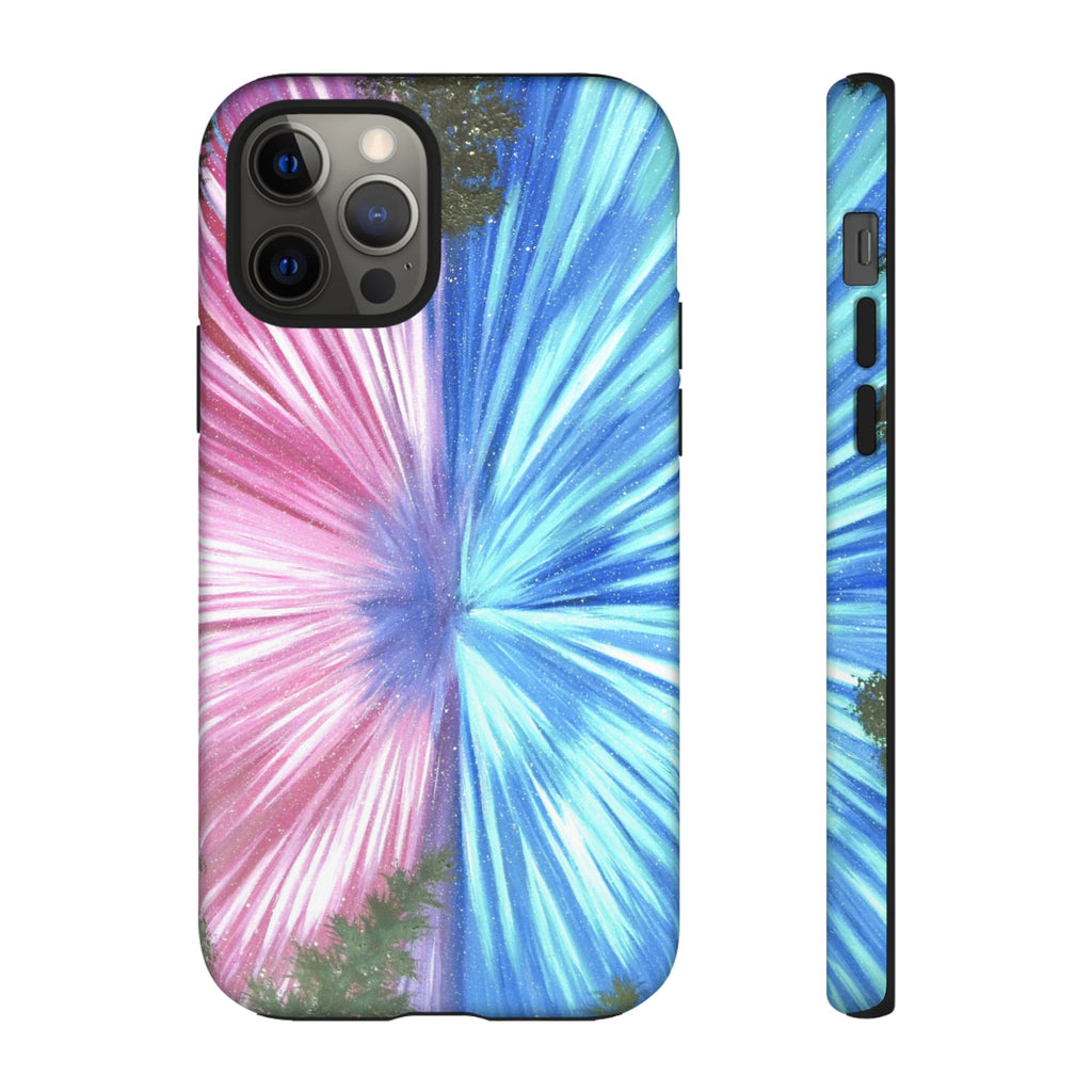 Phone Case — Pink & Blue Burst Tough Protective Case