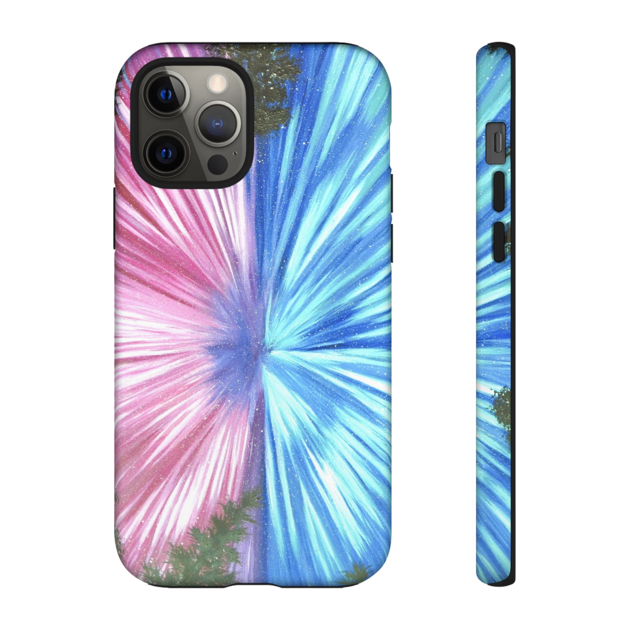 Phone Case — Pink & Blue Burst Tough Protective Case