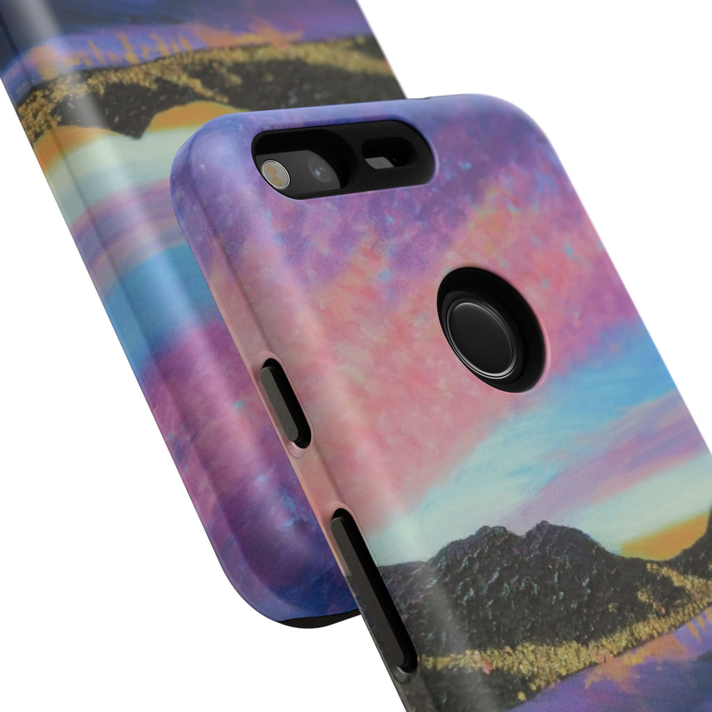 Sunset Mountain Landscape Phone Case — Colorful Sky Tough Case