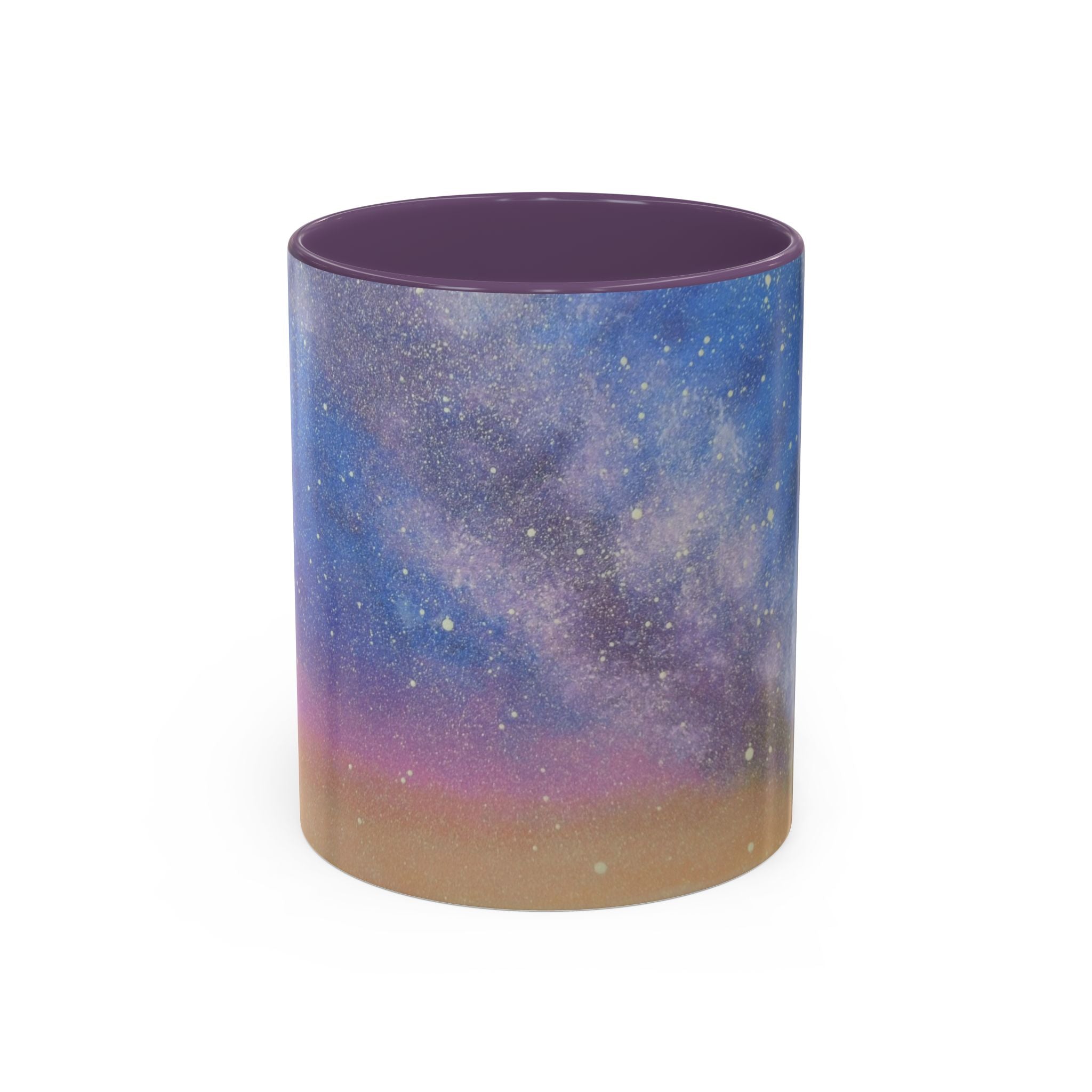 Galaxy Watercolor Coffee Mug — Starry Night Accent Ceramic Mug (11/15oz)