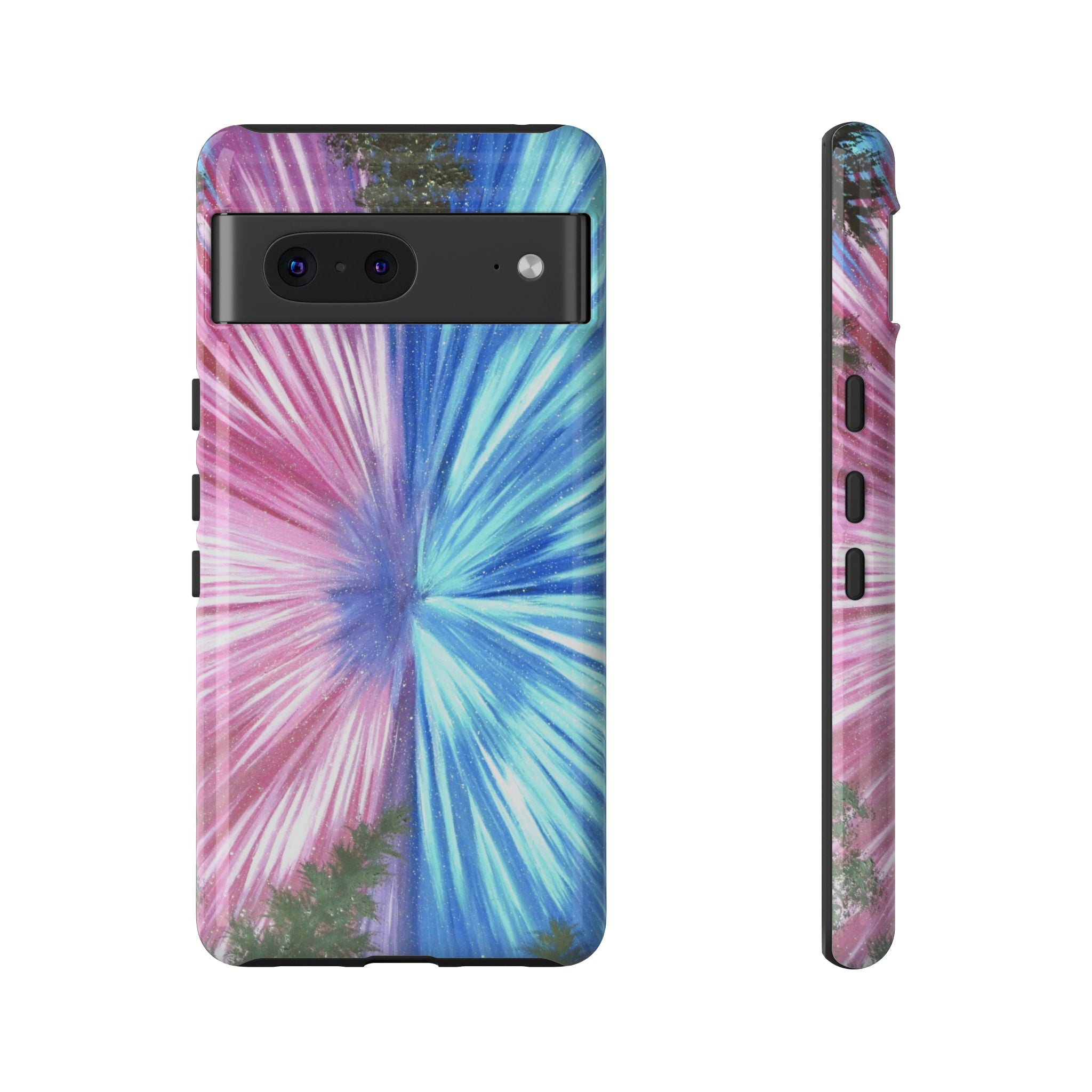 Phone Case — Pink & Blue Burst Tough Protective Case