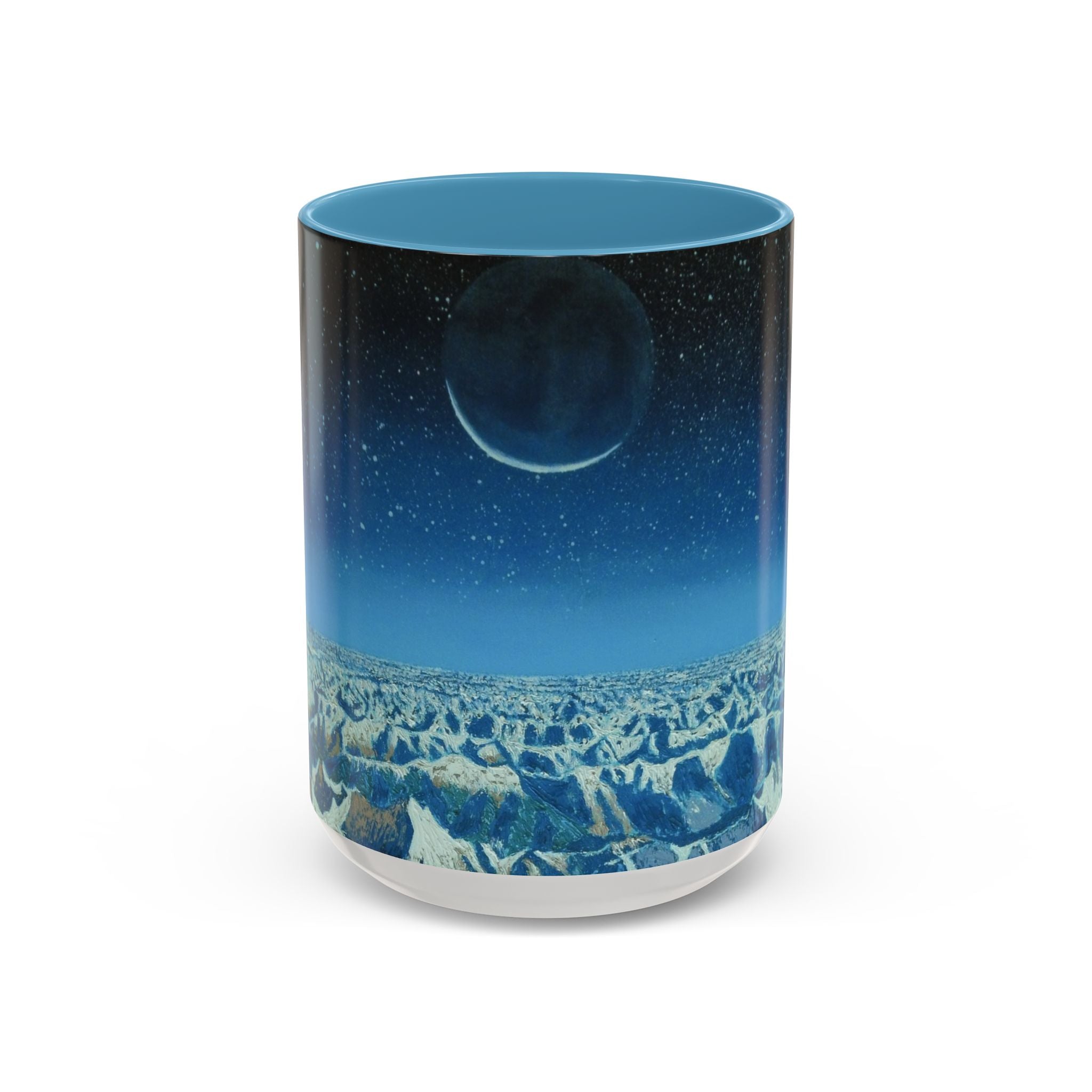 Celestial Night Coffee Mug — Moonlit Landscape Accent Mug