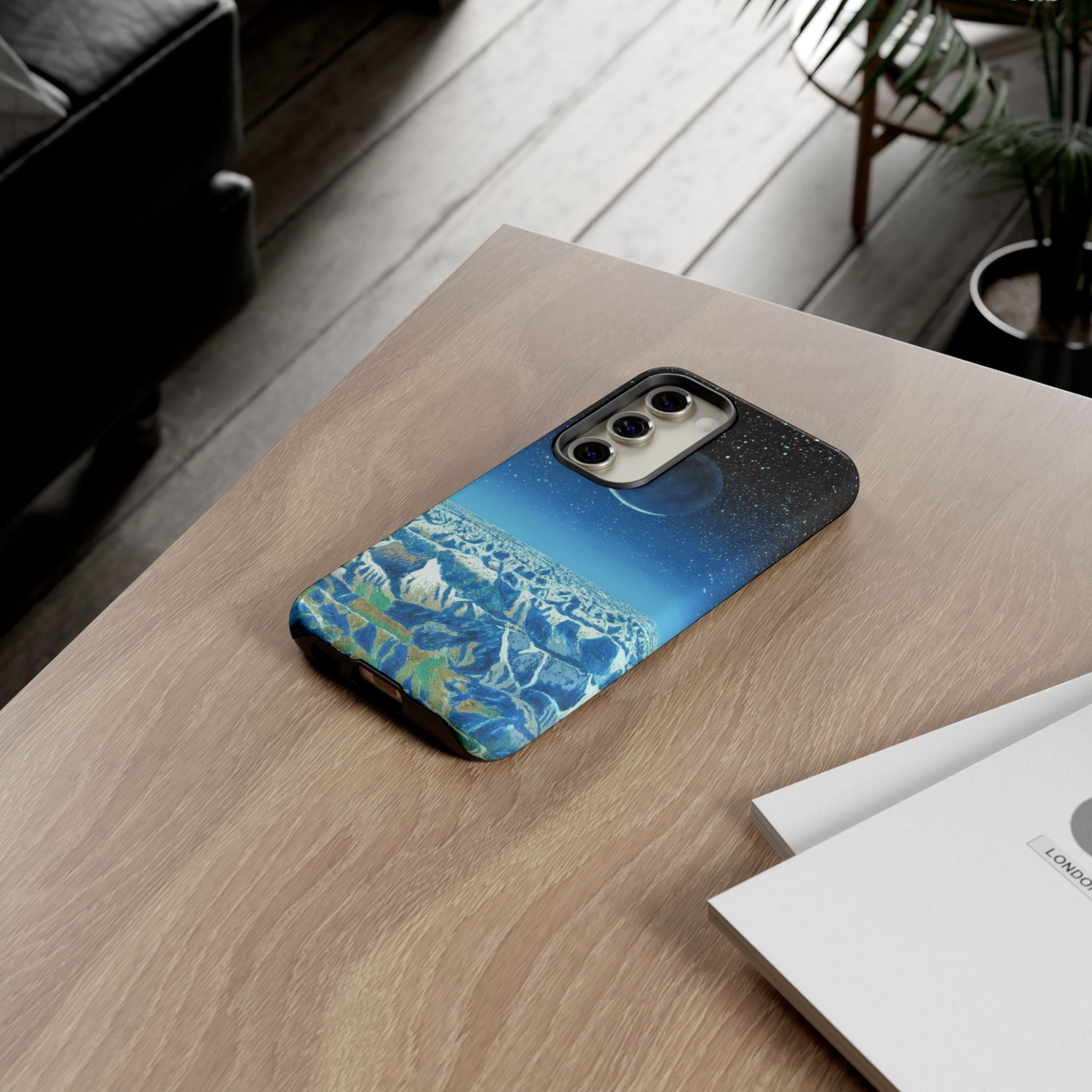 Moon- Himalayas Phone Case — Night Sky Crescent Moon Protective Tough Case