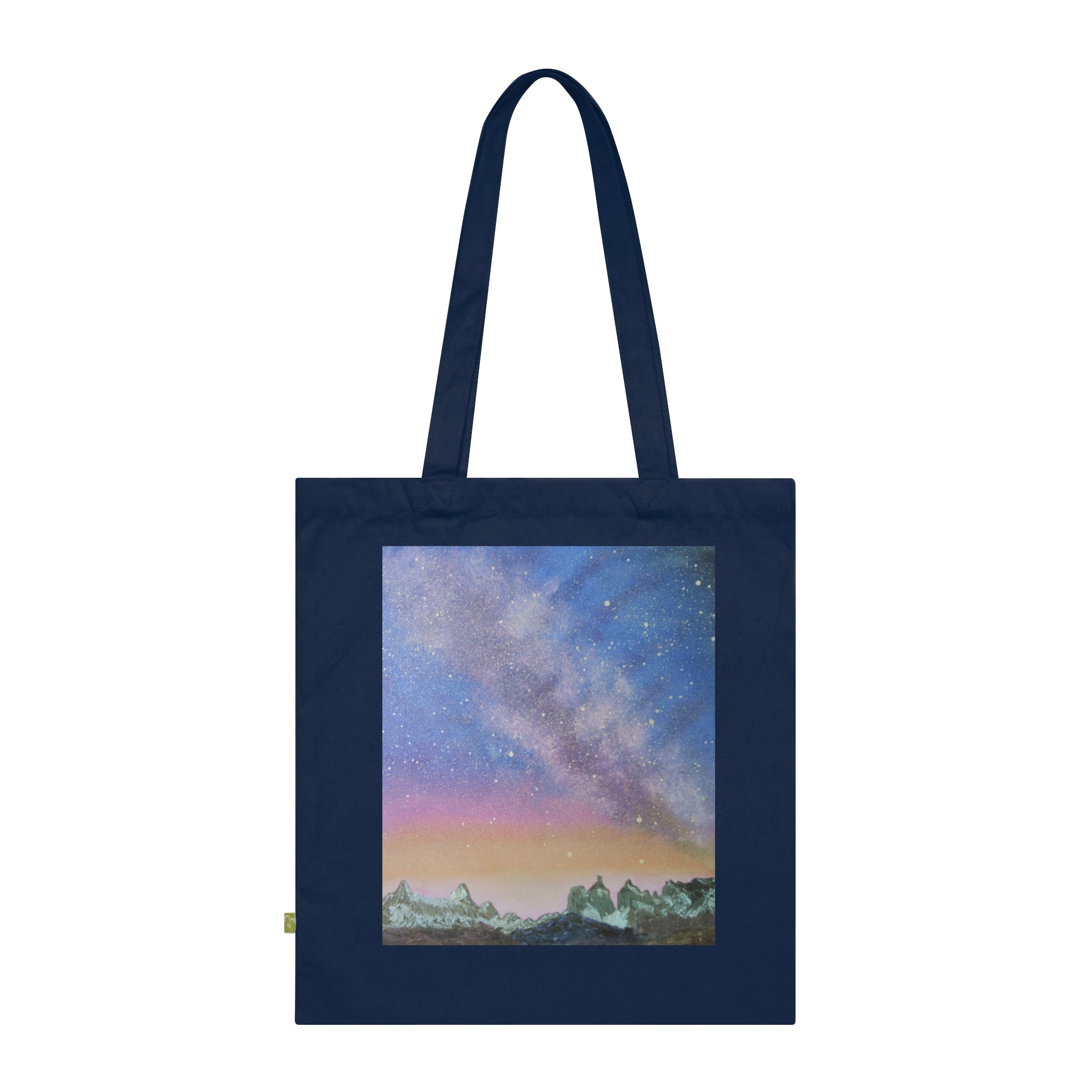 Milky Way Night Sky Tote Bag — Celestial Galaxy Canvas Grocery Tote