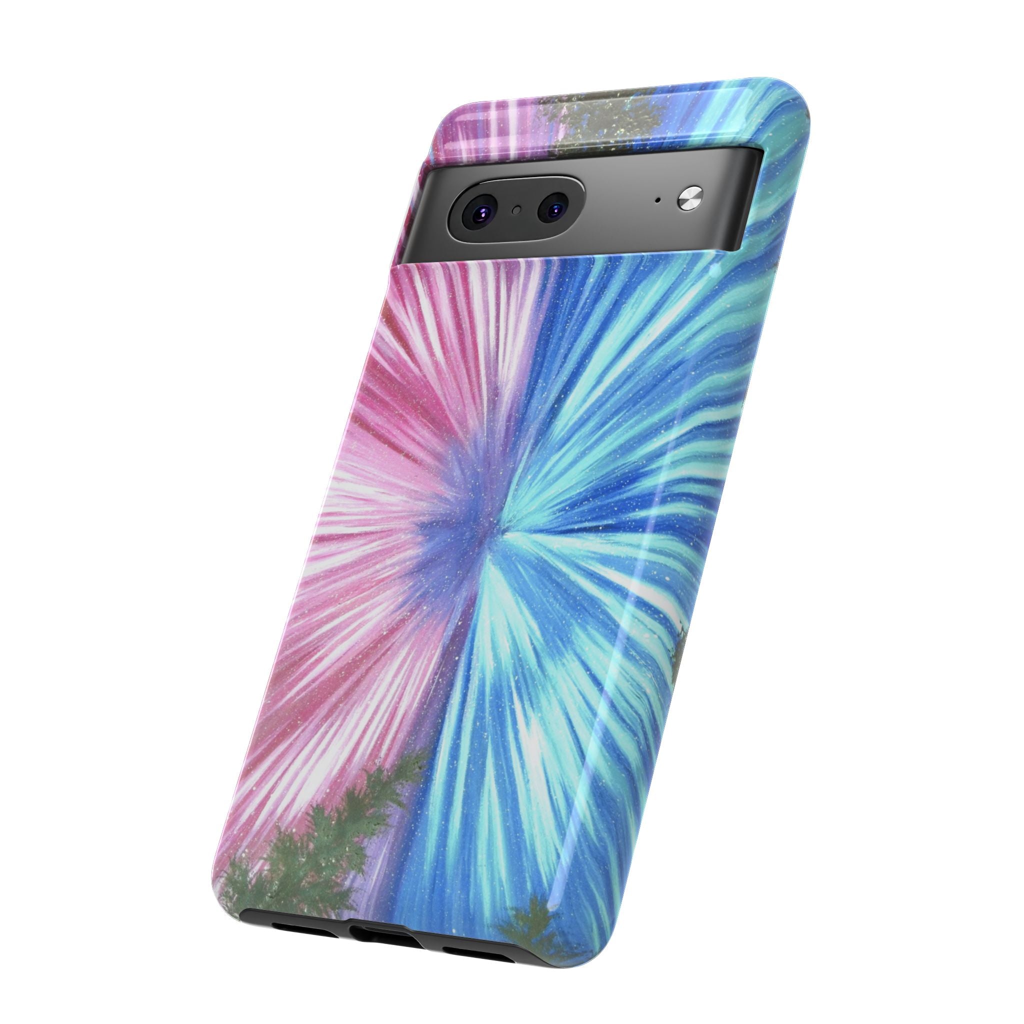 Phone Case — Pink & Blue Burst Tough Protective Case