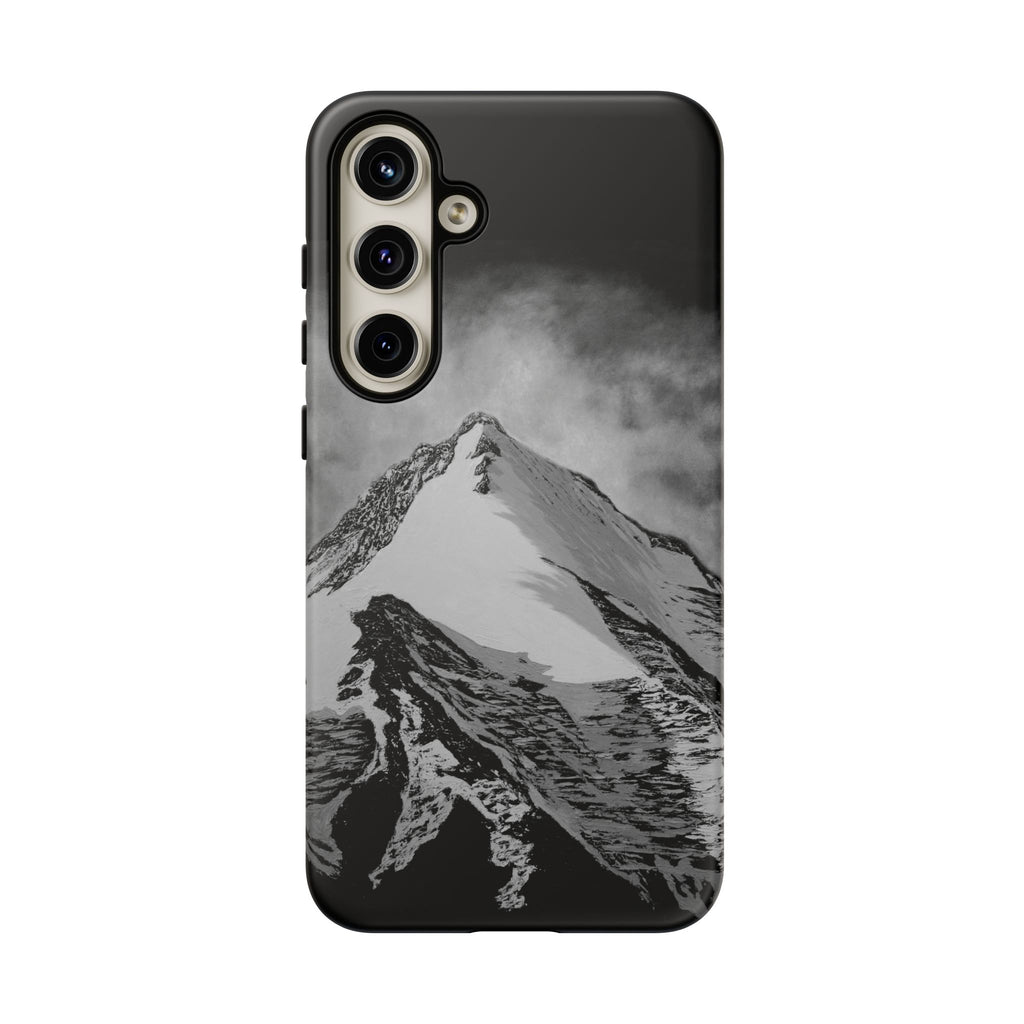 Mountain Peak Phone Case — Black & White Alpine Protective Case