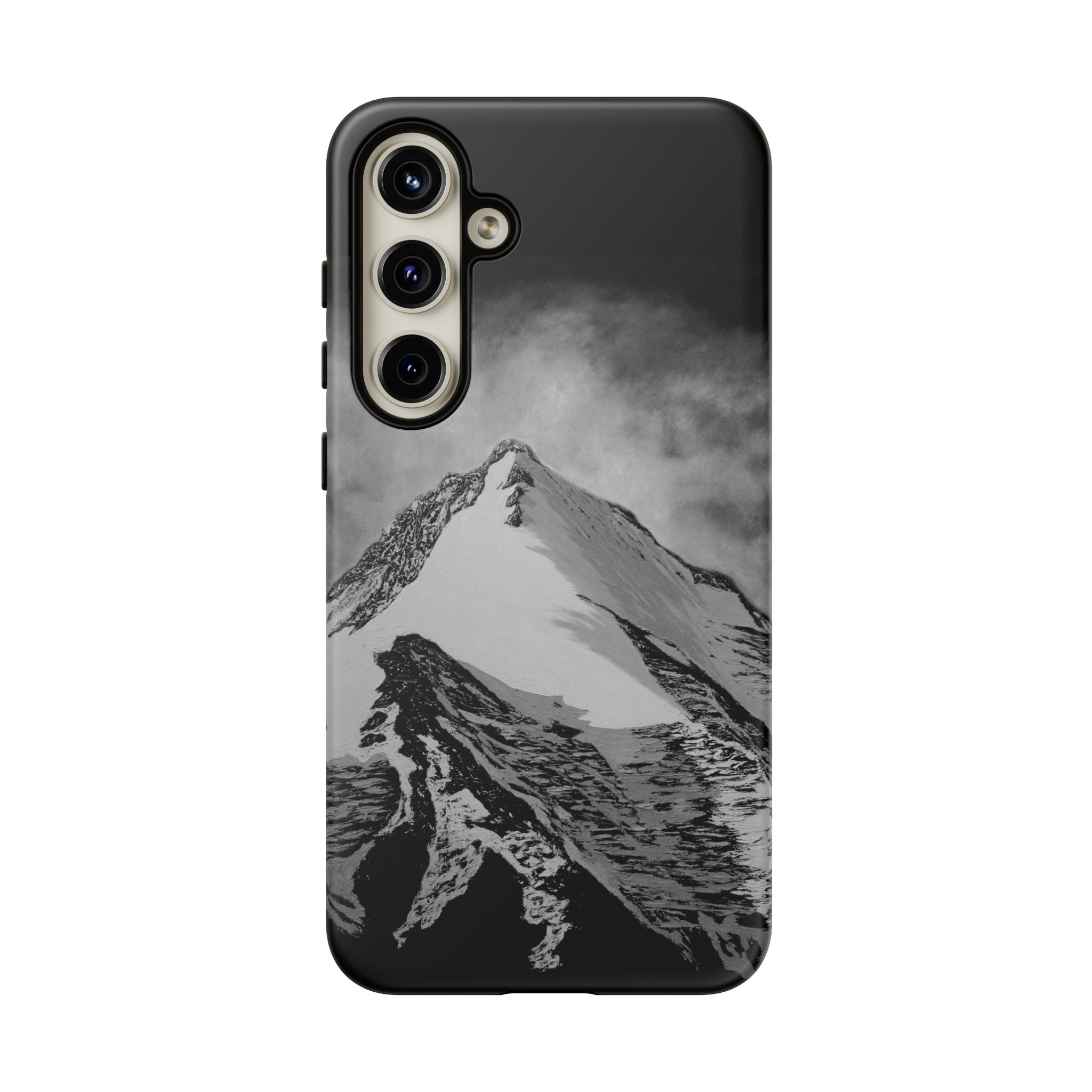 Mountain Peak Phone Case — Black & White Alpine Protective Case