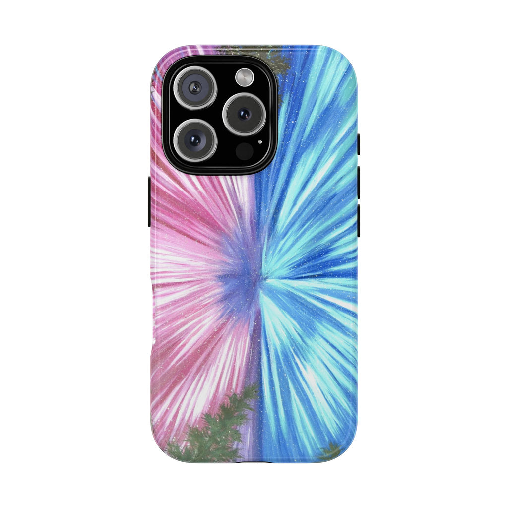 Phone Case — Pink & Blue Burst Tough Protective Case