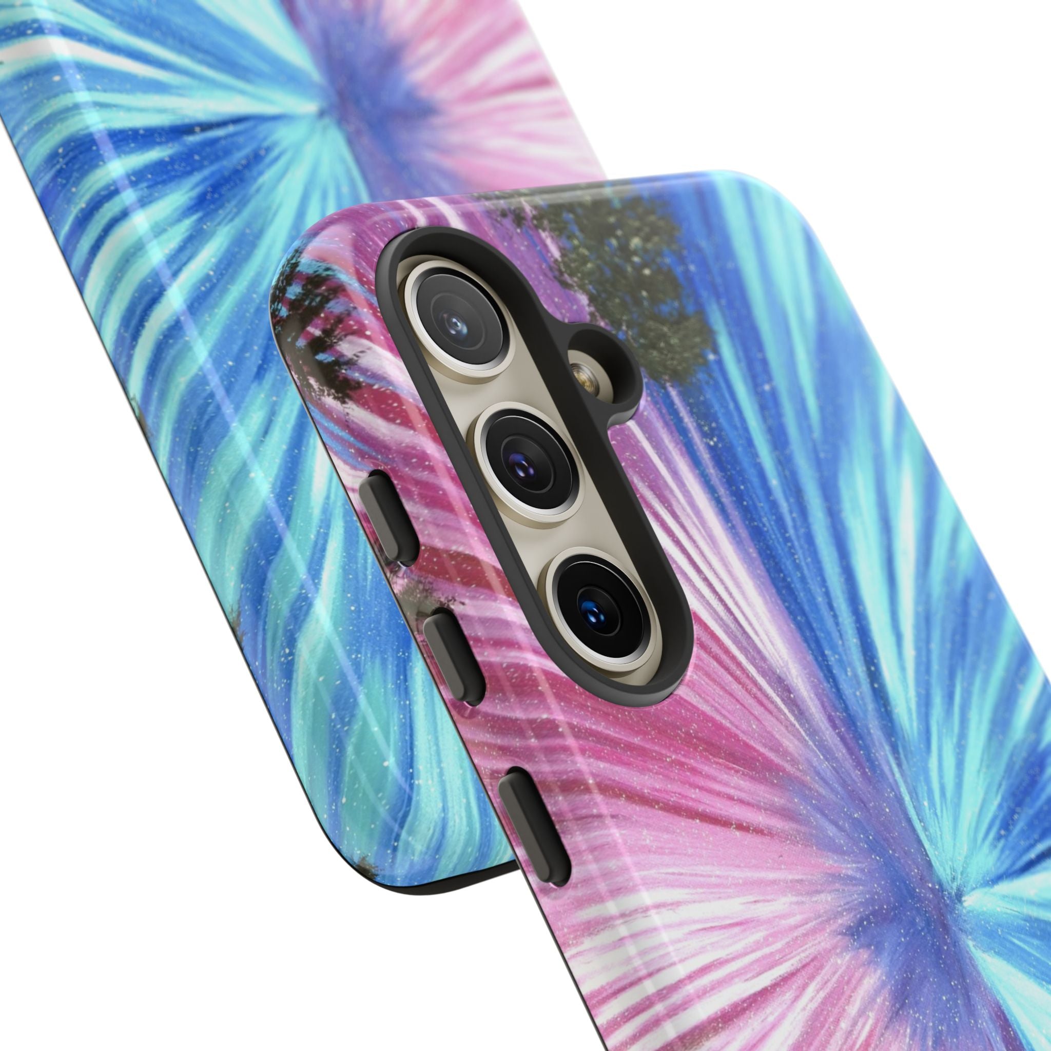 Phone Case — Pink & Blue Burst Tough Protective Case