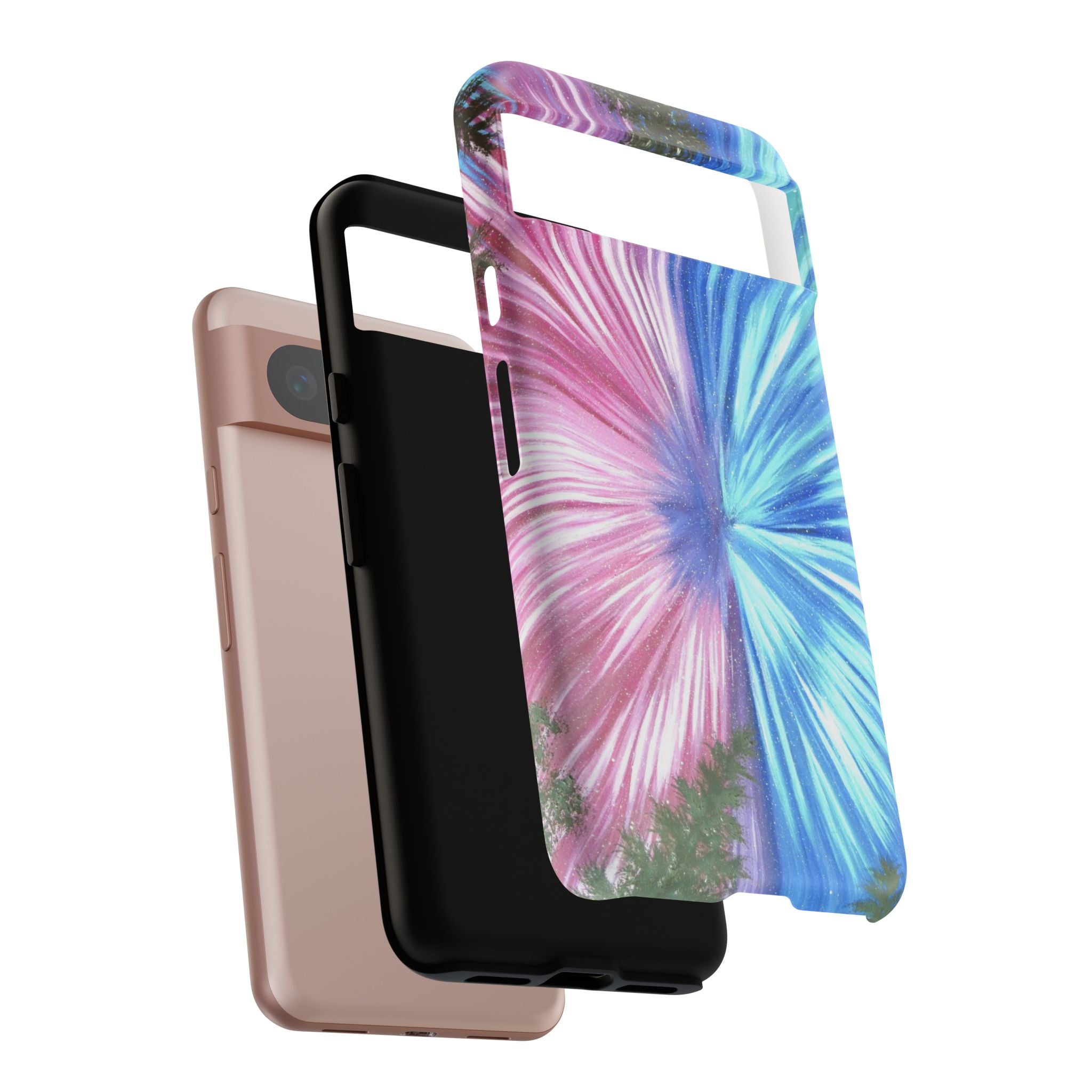 Phone Case — Pink & Blue Burst Tough Protective Case