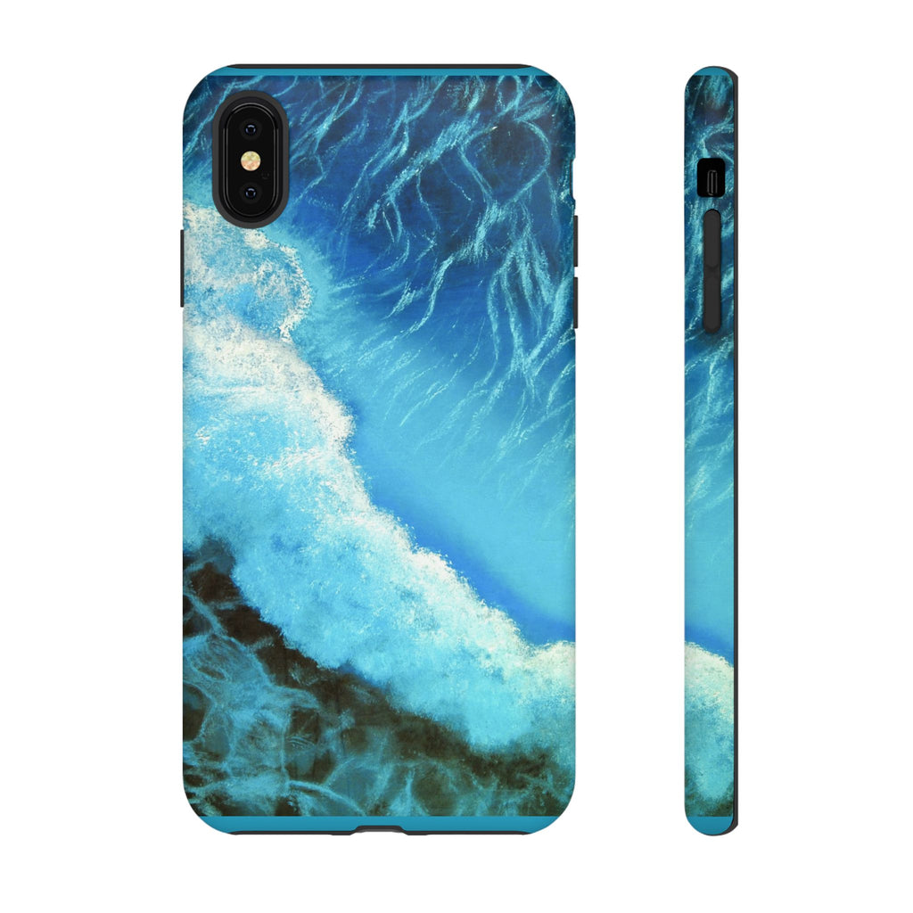 Ocean Wave Tough Phone Case — Blue Sea Water Protective Cover