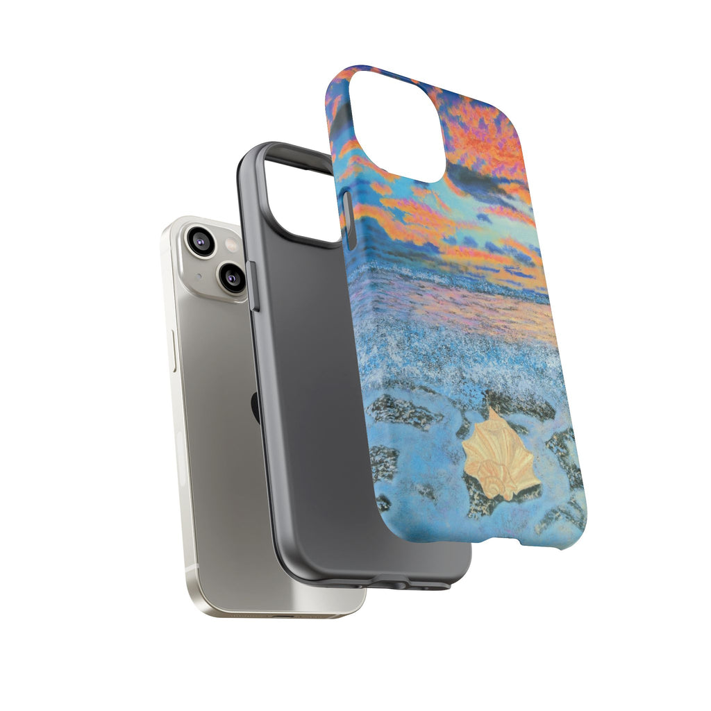 Beach Sunset Phone Case — Tropical Ocean Waves Protective iPhone Cover