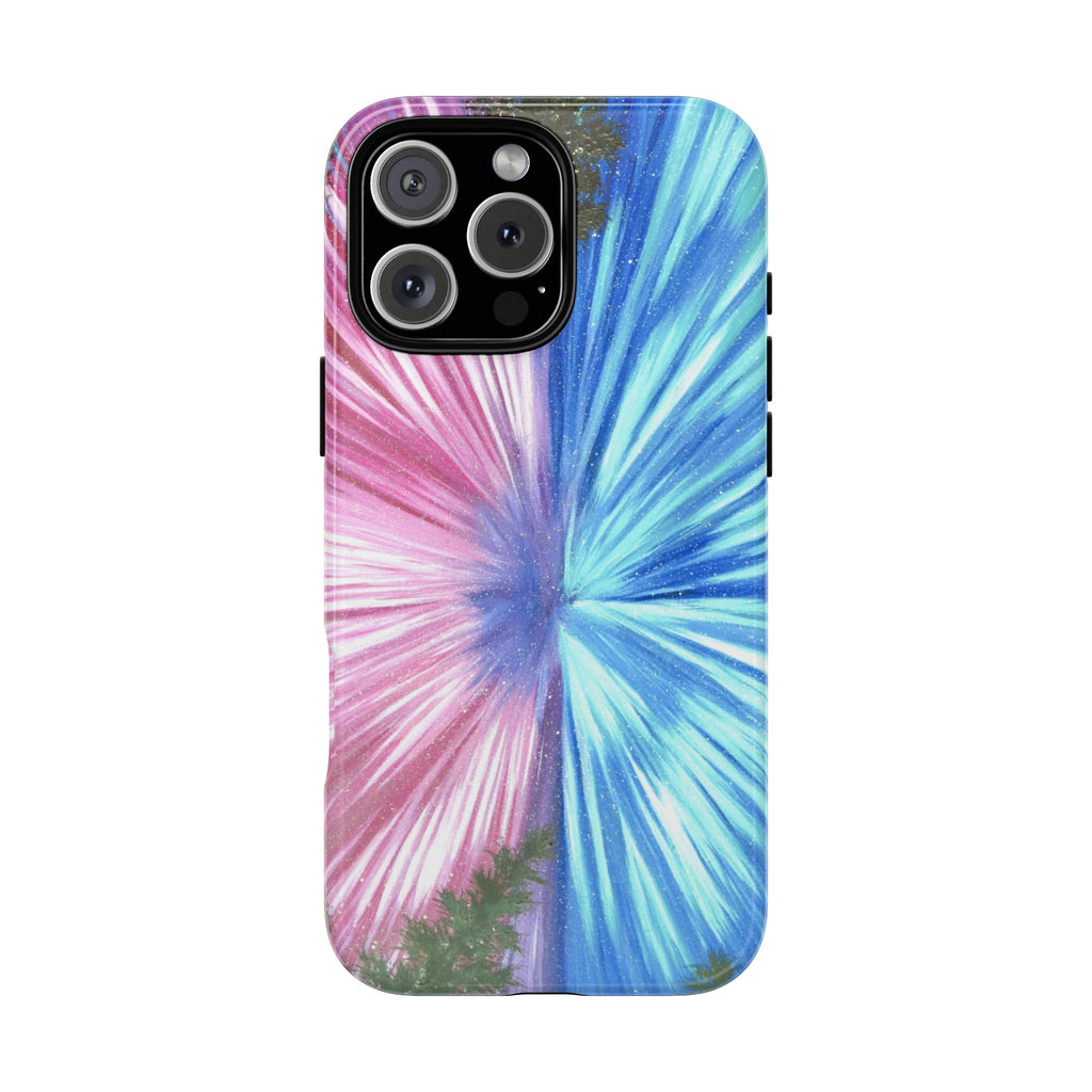 Phone Case — Pink & Blue Burst Tough Protective Case