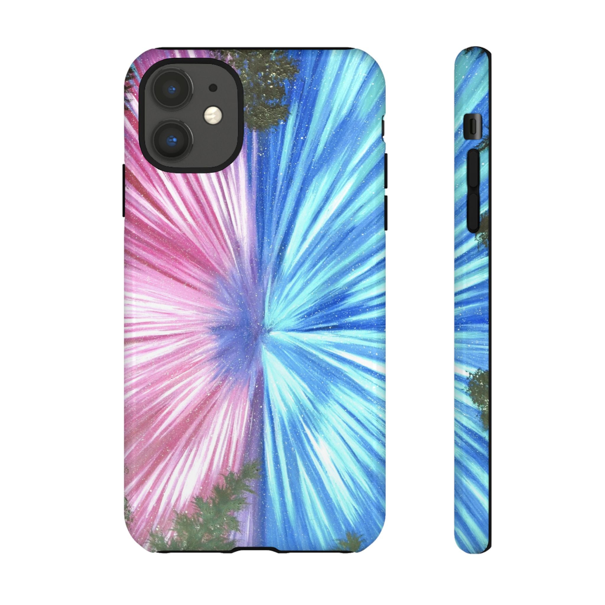Phone Case — Pink & Blue Burst Tough Protective Case