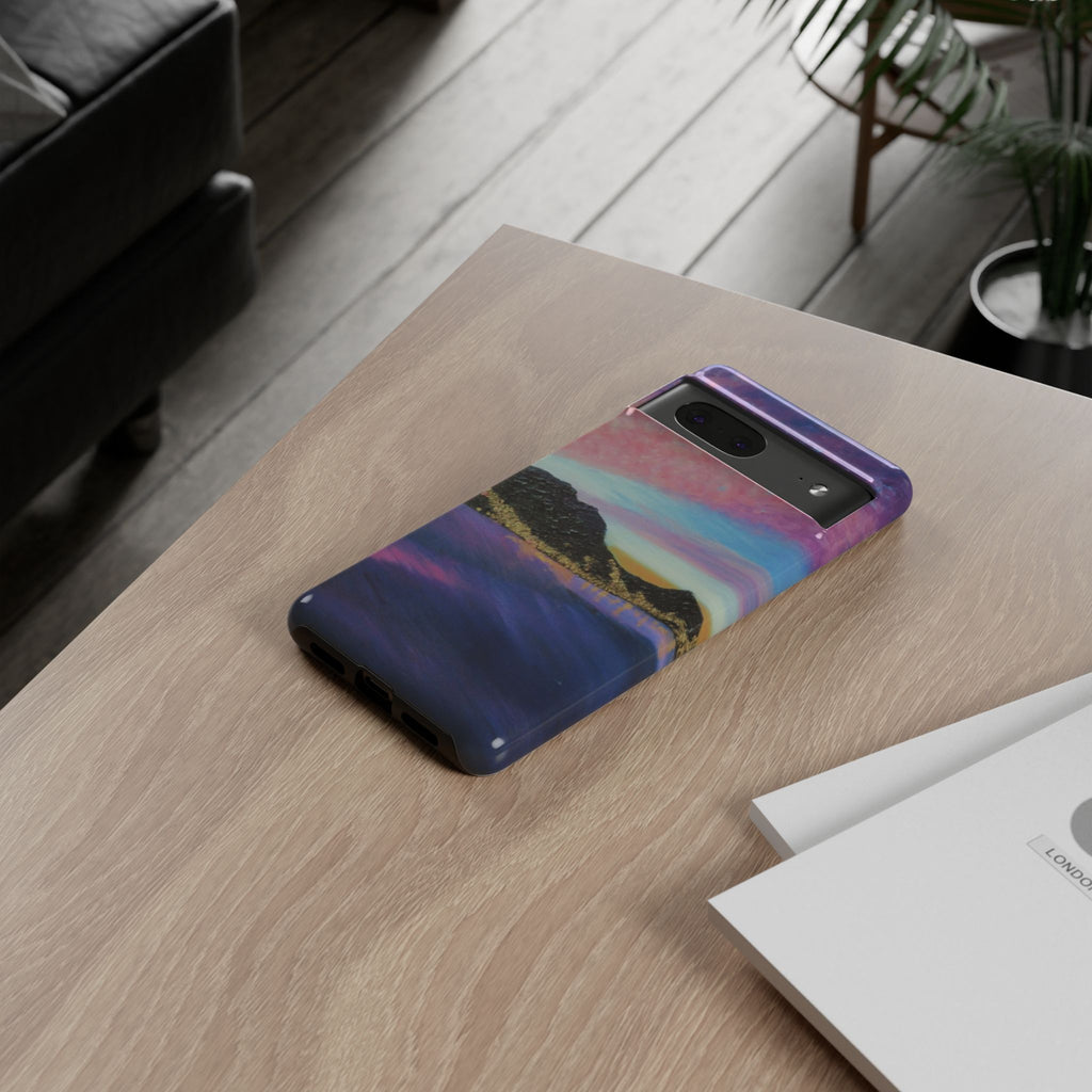Sunset Mountain Landscape Phone Case — Colorful Sky Tough Case
