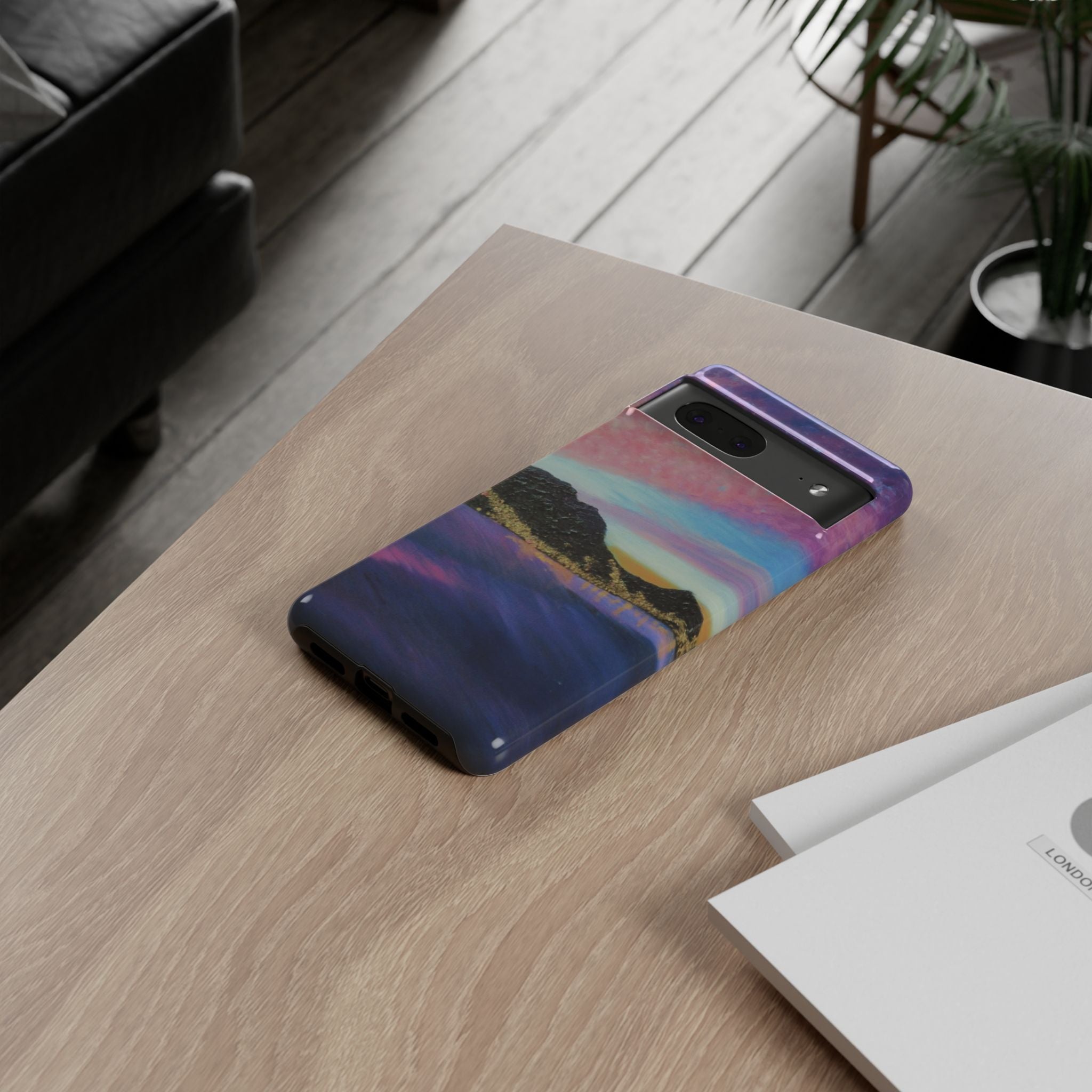 Sunset Mountain Landscape Phone Case — Colorful Sky Tough Case