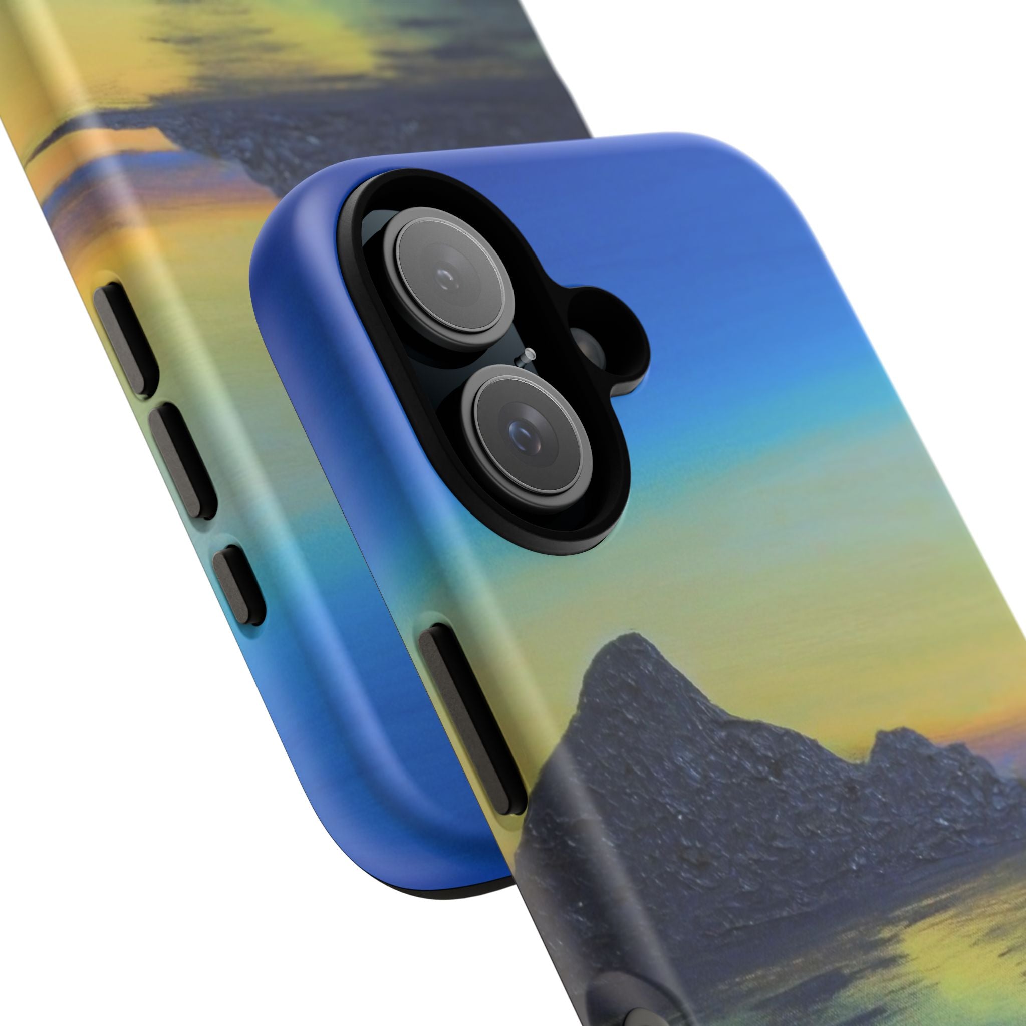 Sunset Cove Phone Case — Durable Protective Tough Case with Tranquil Beach Landscape