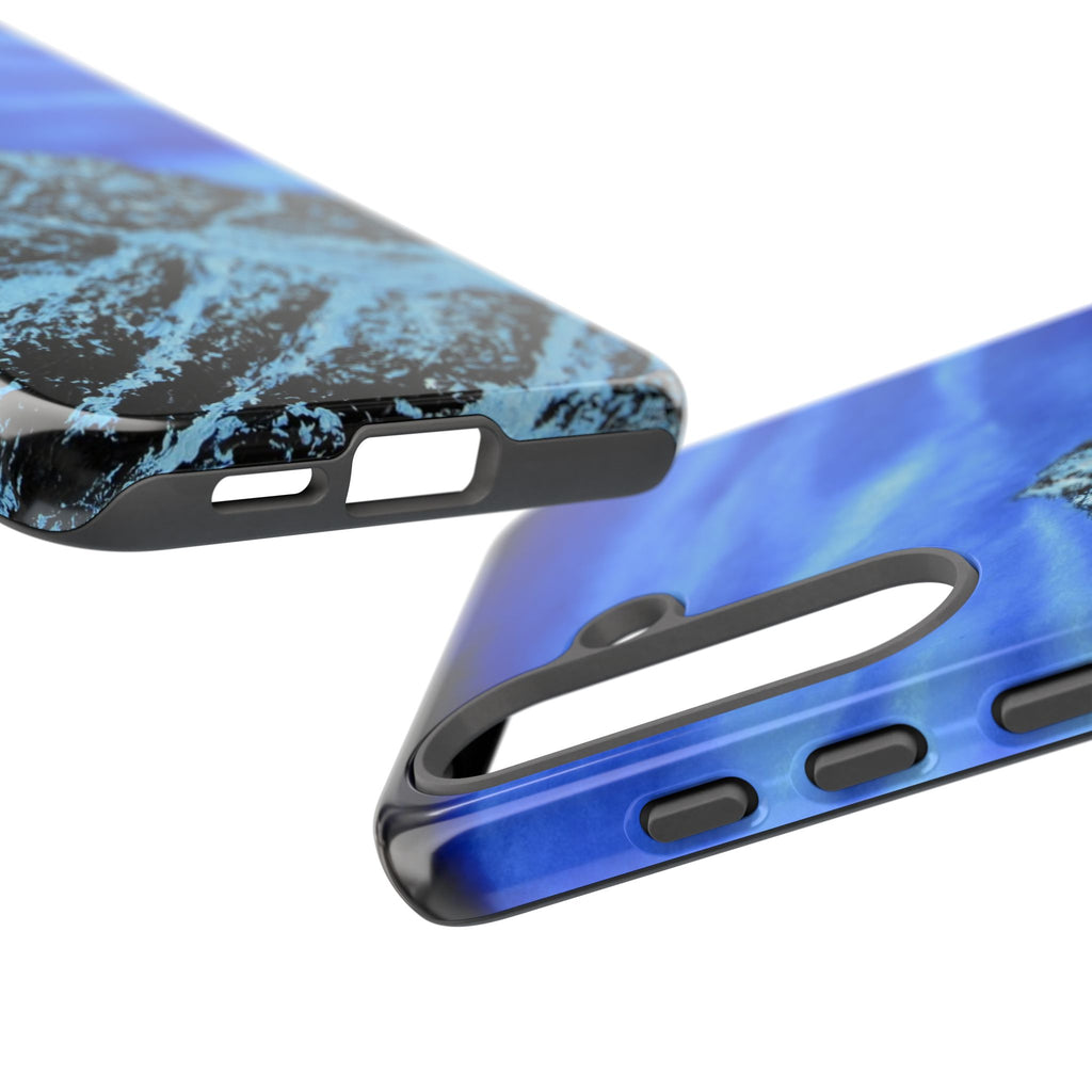 Mountain Peak Blue Tough Phone Case — Rugged Protective iPhone Cover