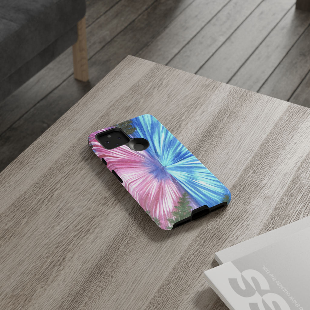 Phone Case — Pink & Blue Burst Tough Protective Case