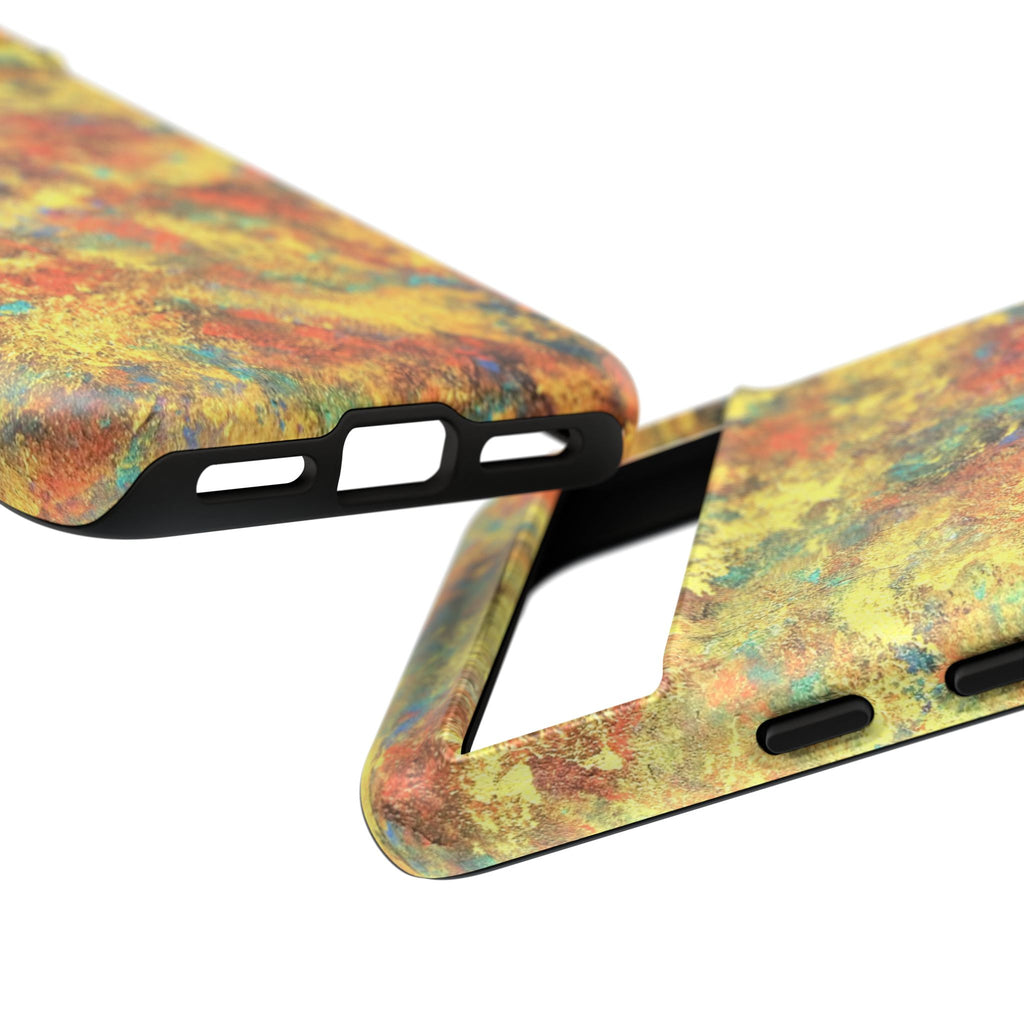 Abstract Autumn Marble Phone Case — Protective iPhone Cover with Warm Fall Colors