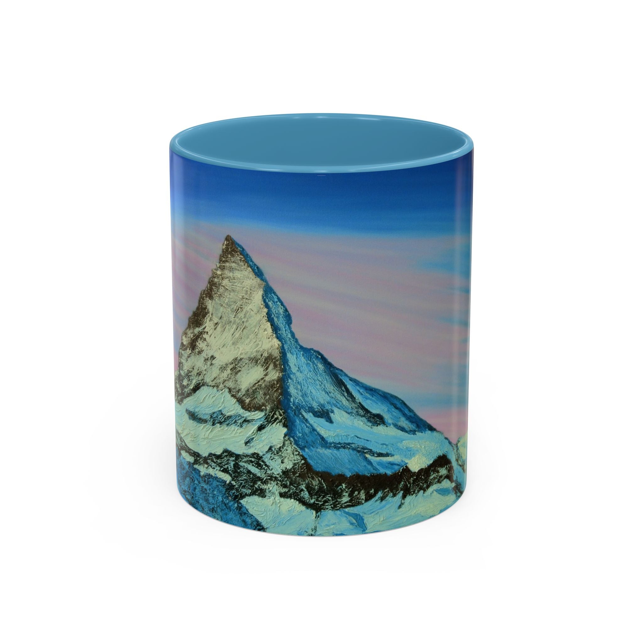 Mountain Sunrise Accent Coffee Mug — Scenic Alpine Art 11/15oz